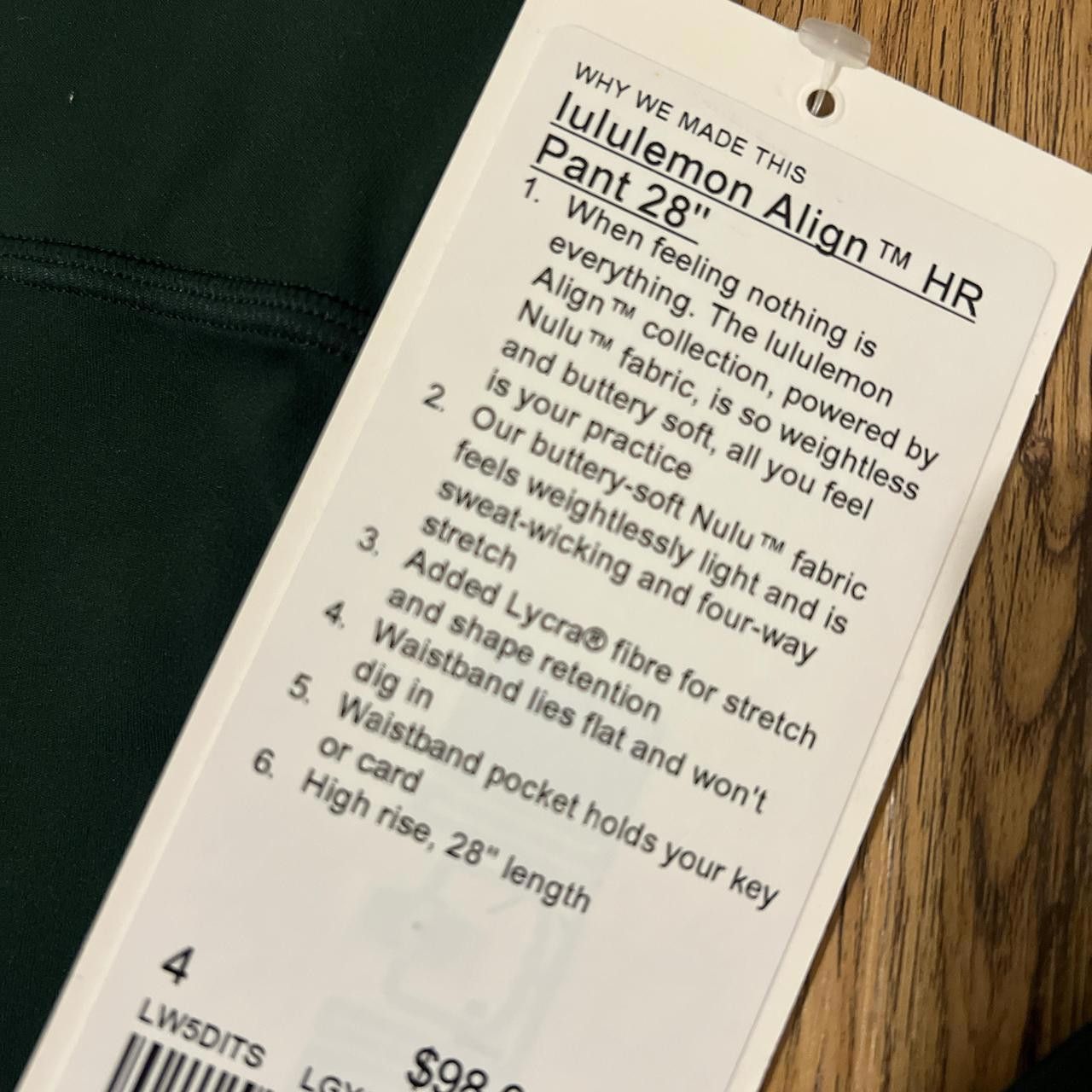 Lululemon Lululemon Women's Green and Khaki Legging Size 27" / US 4 / IT 40 - 3 Thumbnail