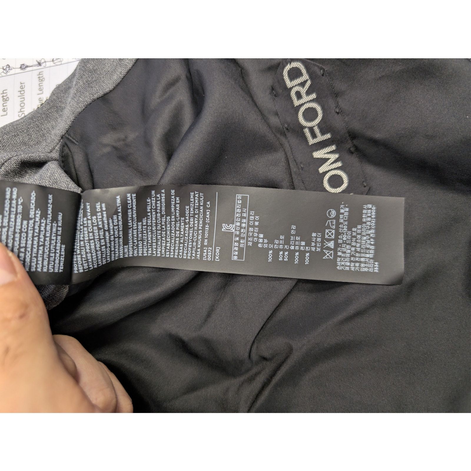 Tom Ford o1rshd1 CC20 Ribbed-Trim Twill Bomber Jacket Light Jacket Size US M / EU 48-50 / 2 - 20 Thumbnail