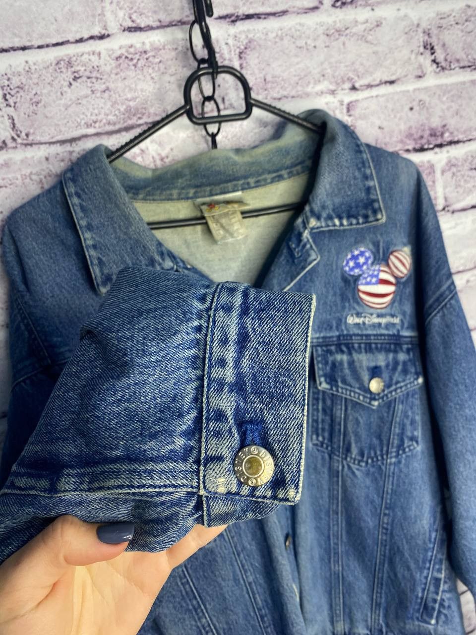 Disney Womens Vintage Denim Jacket Micky Mouse Disney cartoon Size L / US 10 / IT 46 - 11 Thumbnail