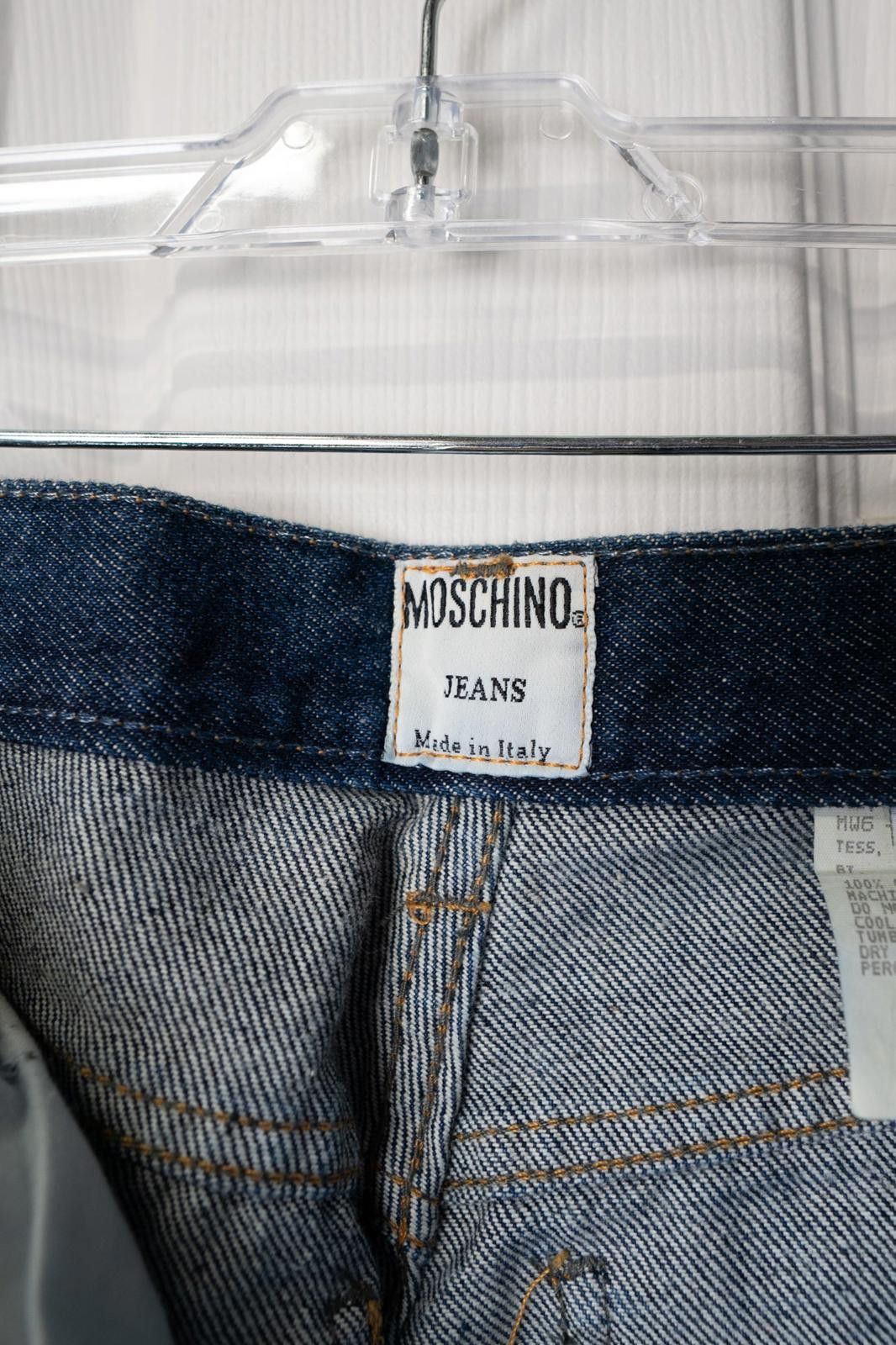 Moschino 00's Moschino Jean Dark Wash Peace Embellished Slim Fit Jean Size 32" / US 10 / IT 46 - 8 Thumbnail