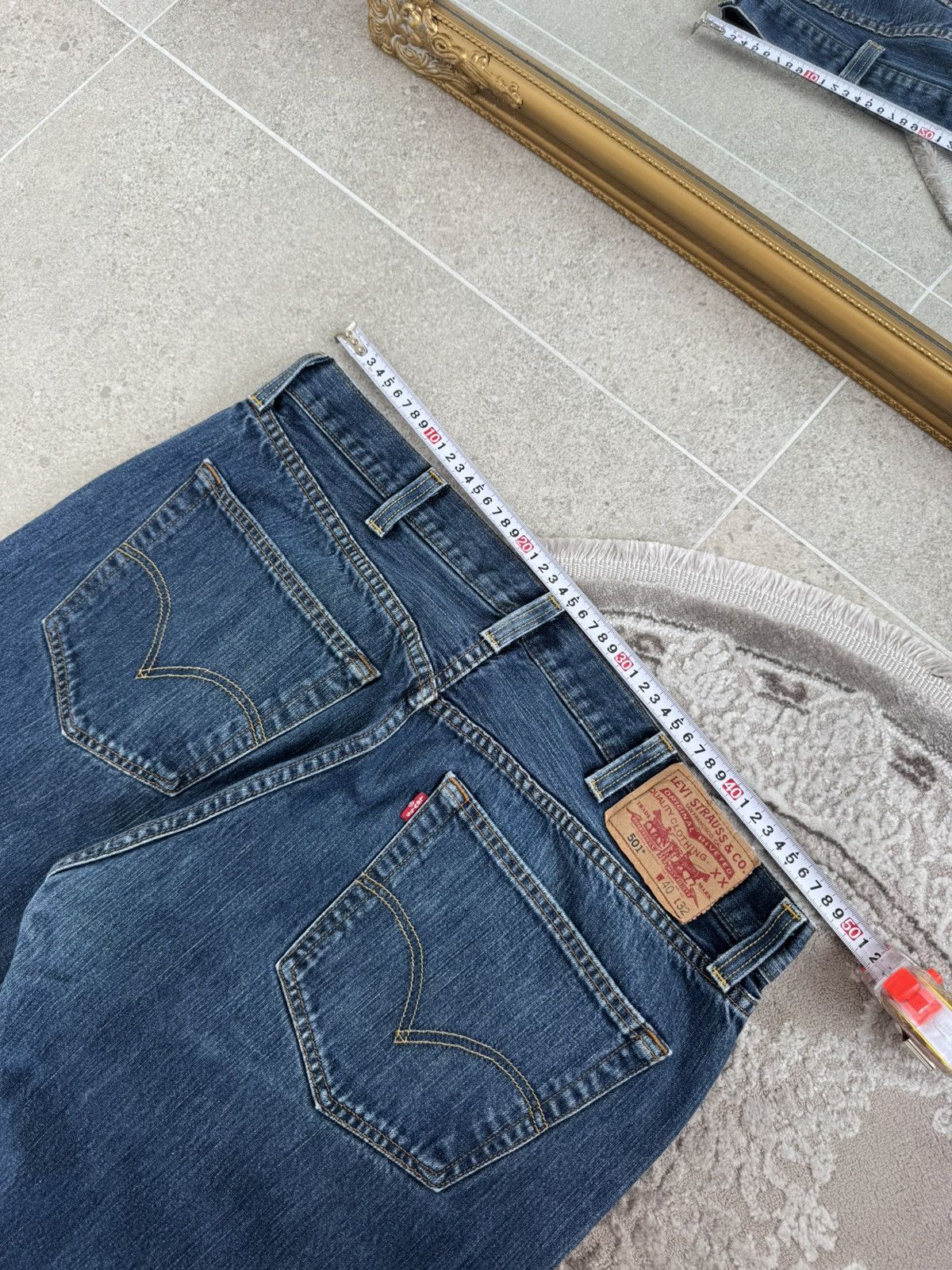 Levi's Levi's 501 Original Straight Fit Jeans – Classic Indigo Wash Size US 40 / EU 56 - 3 Thumbnail