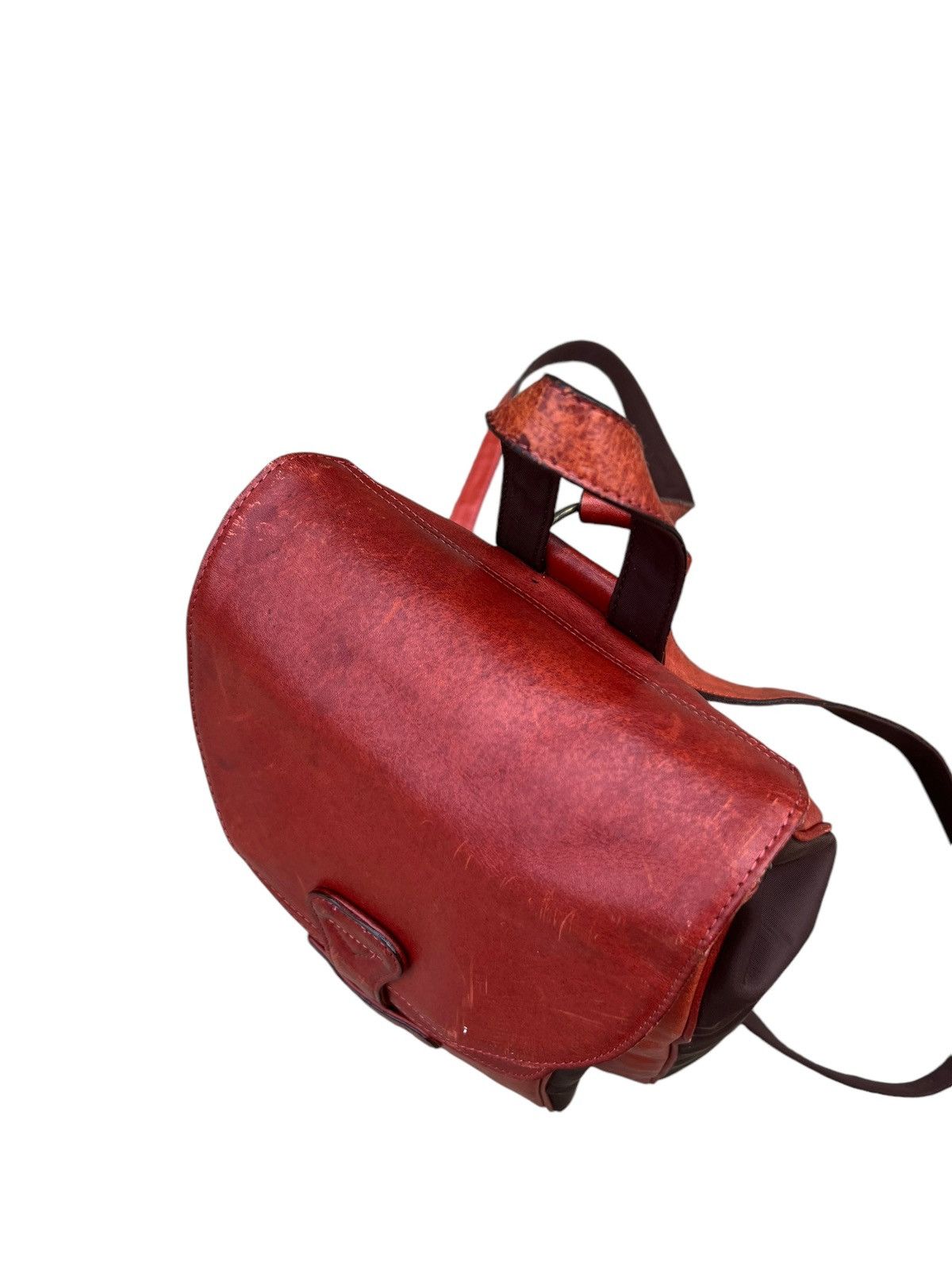 Leather Vintage Dakota Japan Distressed Patina Leather Backpack Bag Size ONE SIZE - 19 Thumbnail