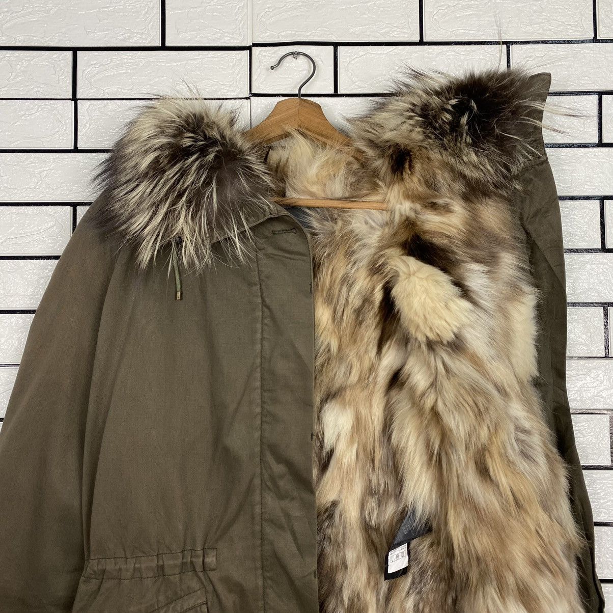 Yves Salomon 🔥PARKA JACKET DESIGN FUR BLANKET ARMY YVES SALOMON Size XS / US 0-2 / IT 36-38 - 14 Thumbnail