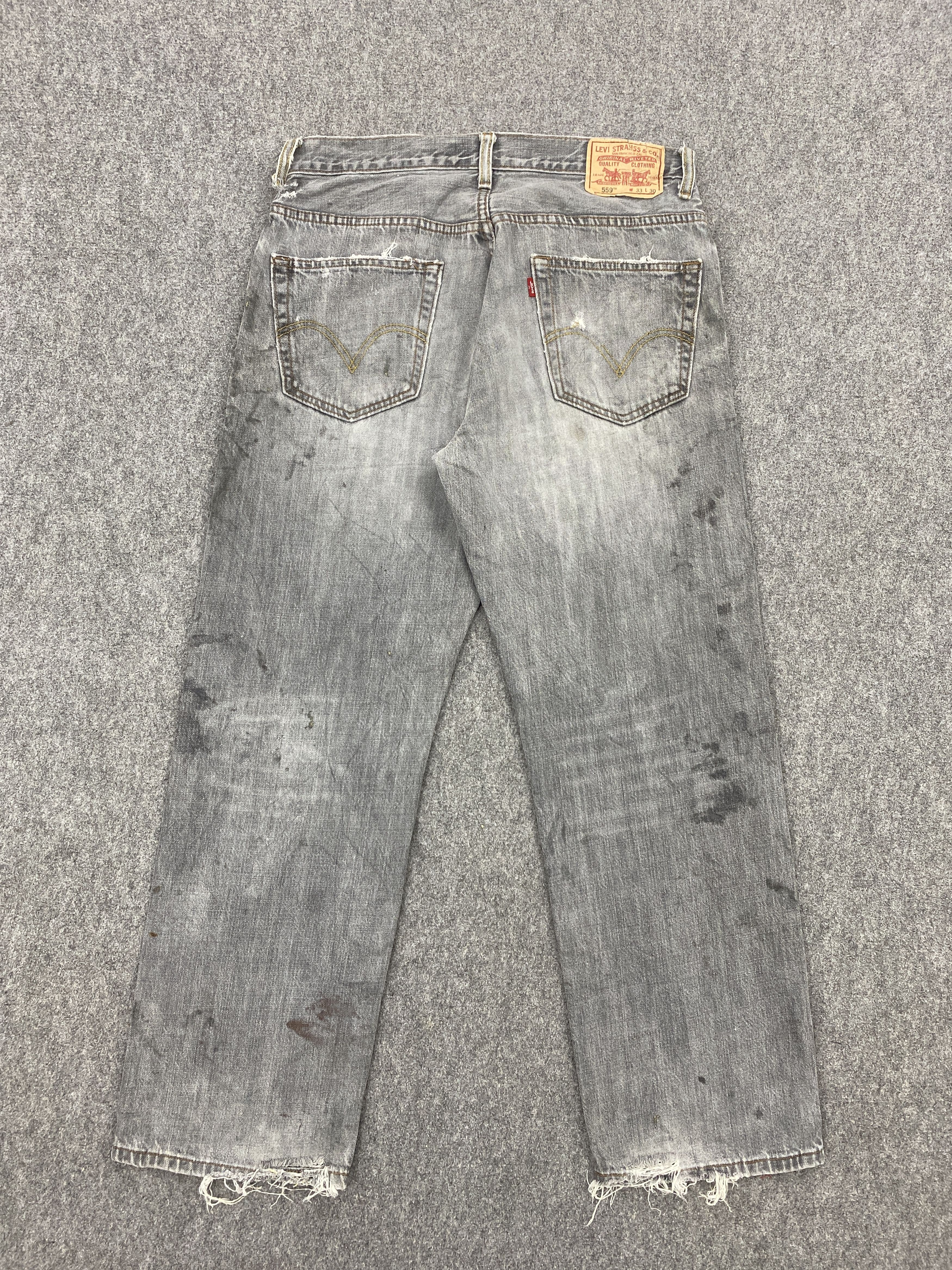 Levi's Distressed Vintage Levis 559 Splatter Paint Jeans DP2680 Size US 32 / EU 48 - 3 Thumbnail