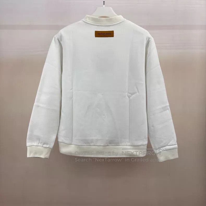 Louis Vuitton Louis Vuitton White color-block floral embroidered sweatsh Size US M / EU 48-50 / 2 - 2 Thumbnail