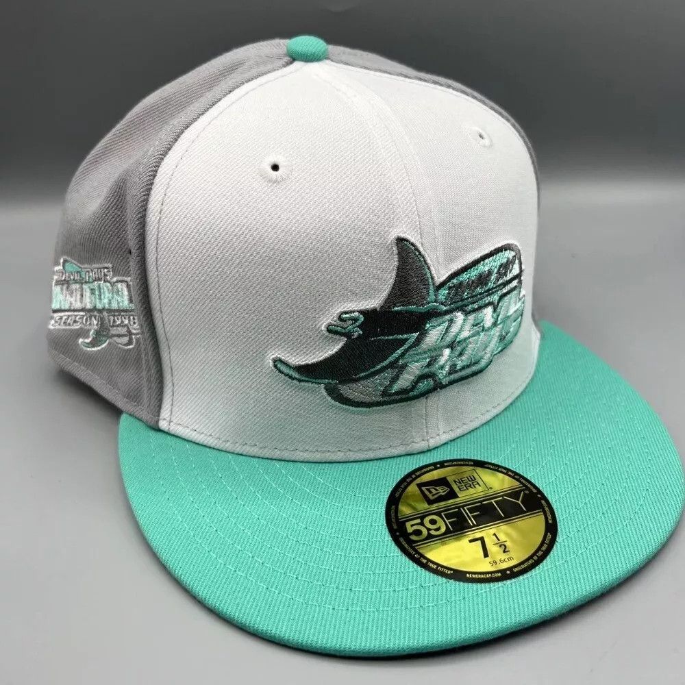 New Era Tampa Bay Rays Hat Men 7 1/2 Inaugural Season 1998 Fitted Size ONE SIZE - 1 Thumbnail