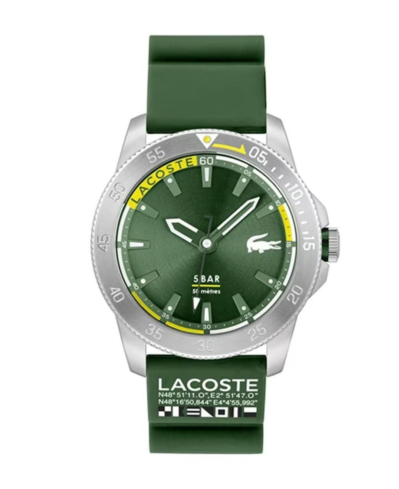 Lacoste Lacoste Men's Green Silicone Strap Watch 46mm Size ONE SIZE - 1 Thumbnail