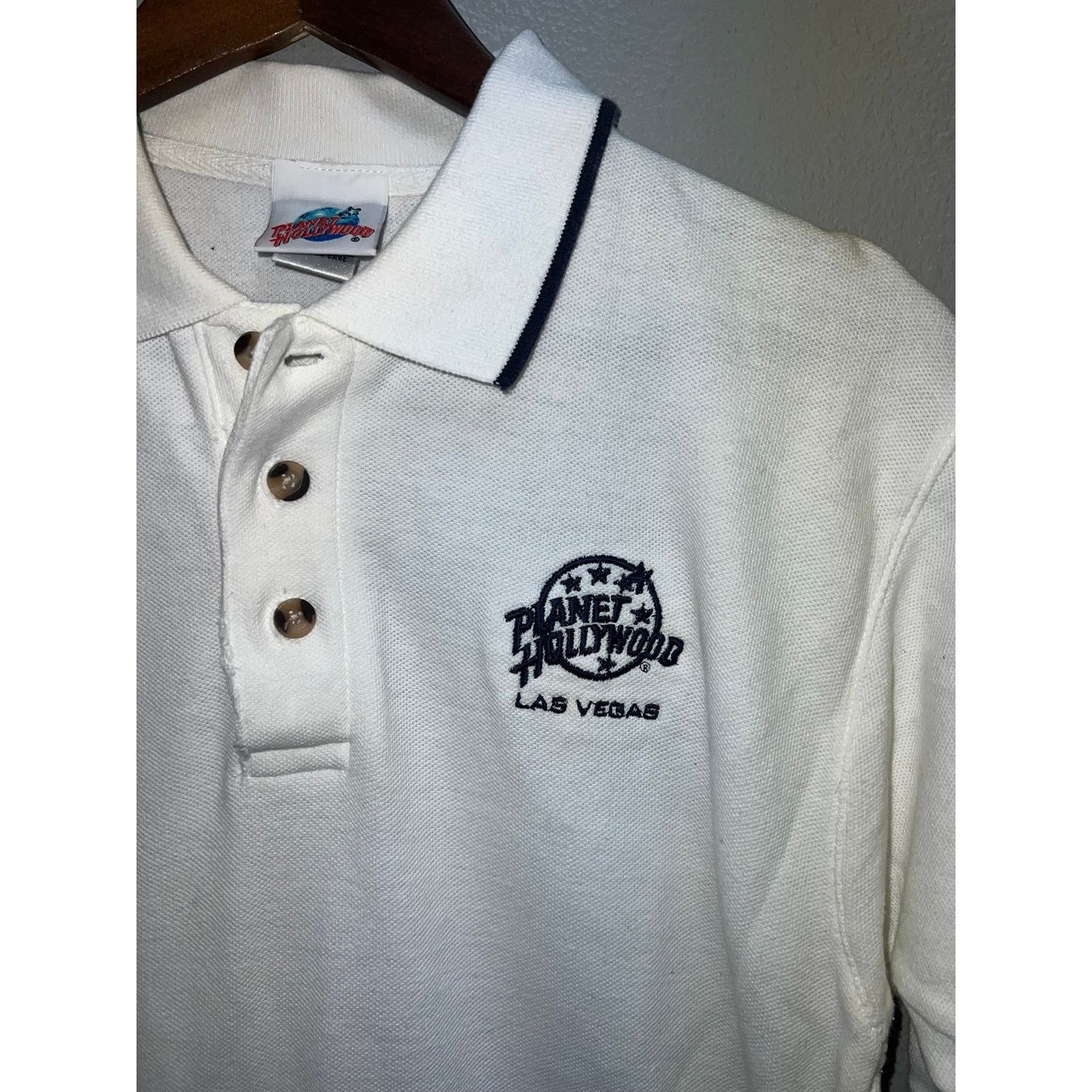 Planet Hollywood Vintage Planet Hollywood Polo Shirt Las Vegas White Tee S Size US S / EU 44-46 / 1 - 3 Thumbnail