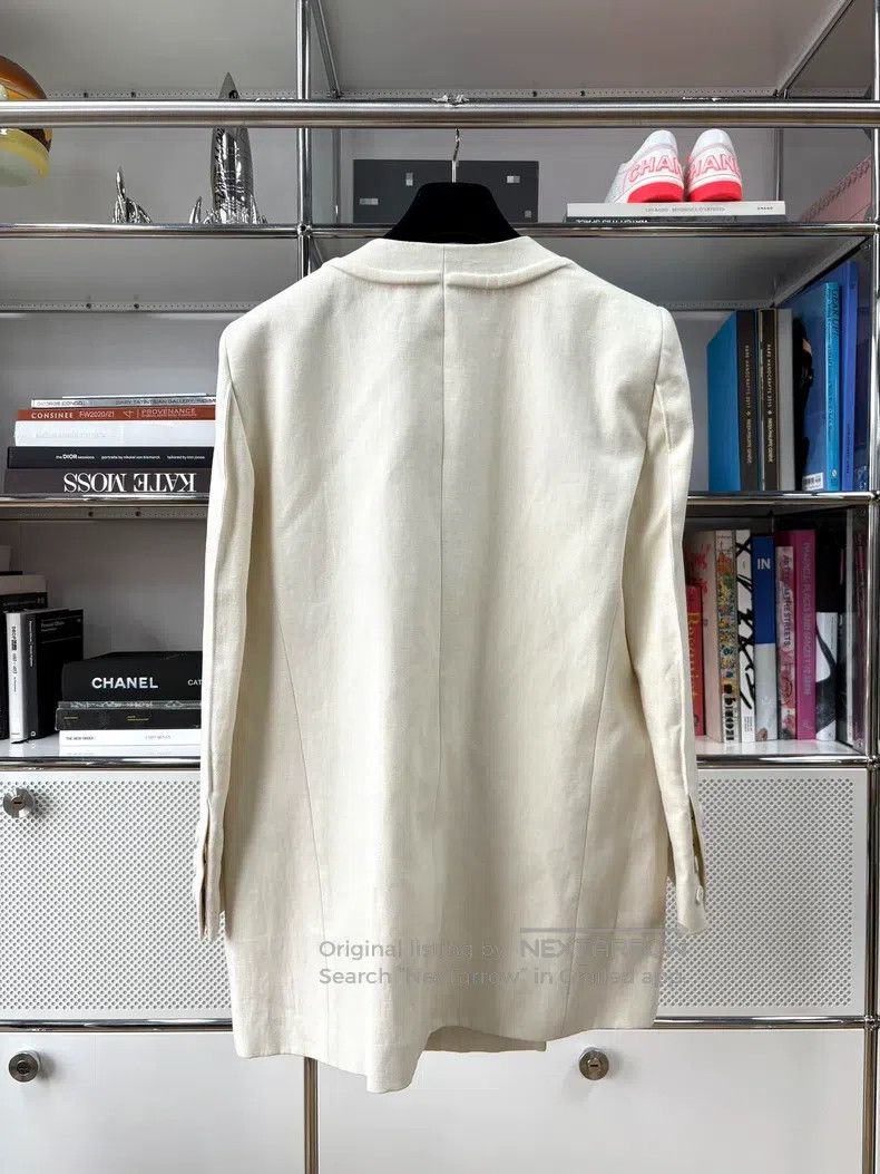 Fendi Fendi Off-White Textured Suit Jacket Size XS / US 0-2 / IT 36-38 - 5 Thumbnail