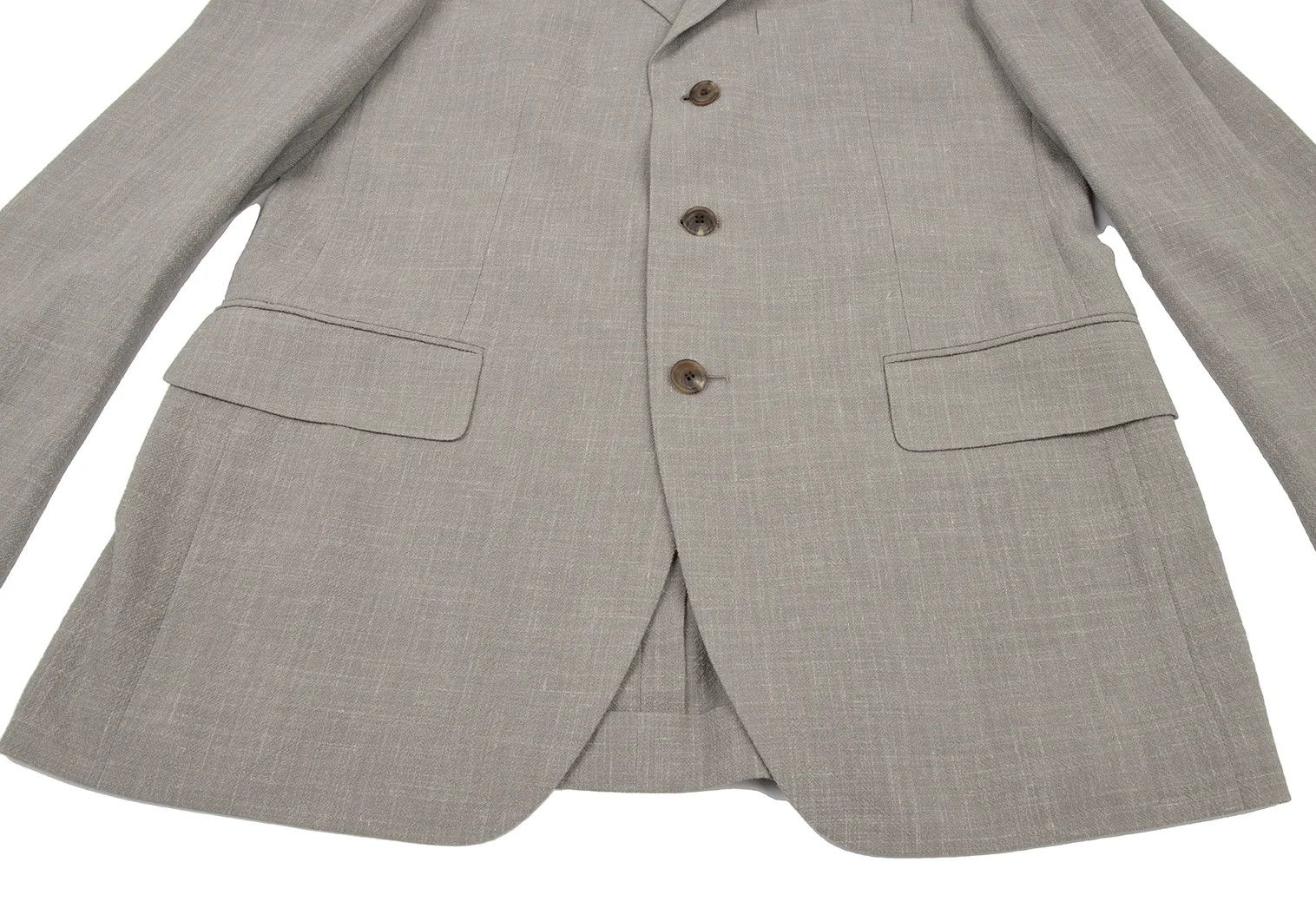 Issey Miyake Wool Linen 3-Button Jacket in Gray Size 4 Size US XL / EU 56 / 4 - 9 Thumbnail