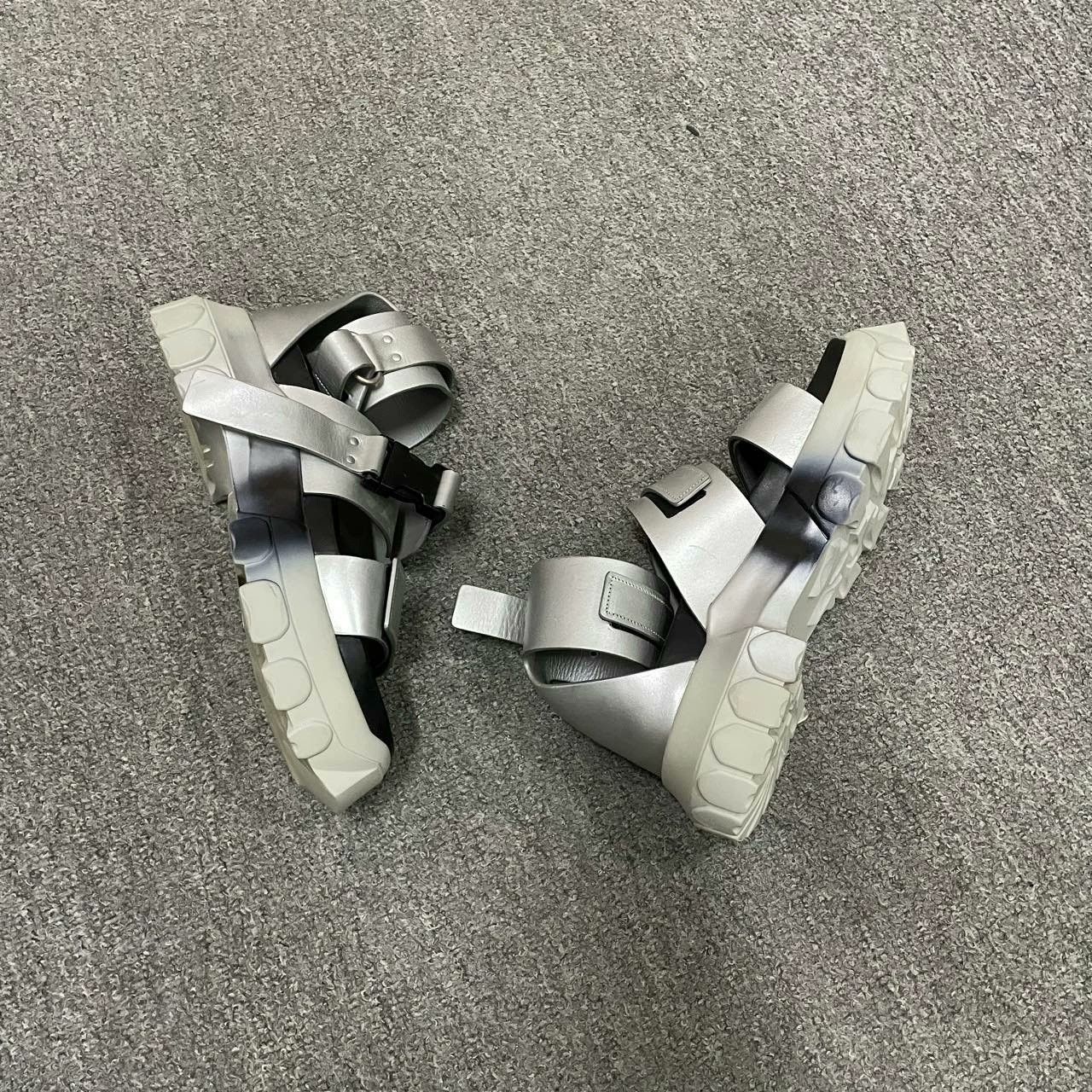 Rick Owens Rick Owens RO Silver Sandals Size US 8 / EU 41 - 3 Thumbnail