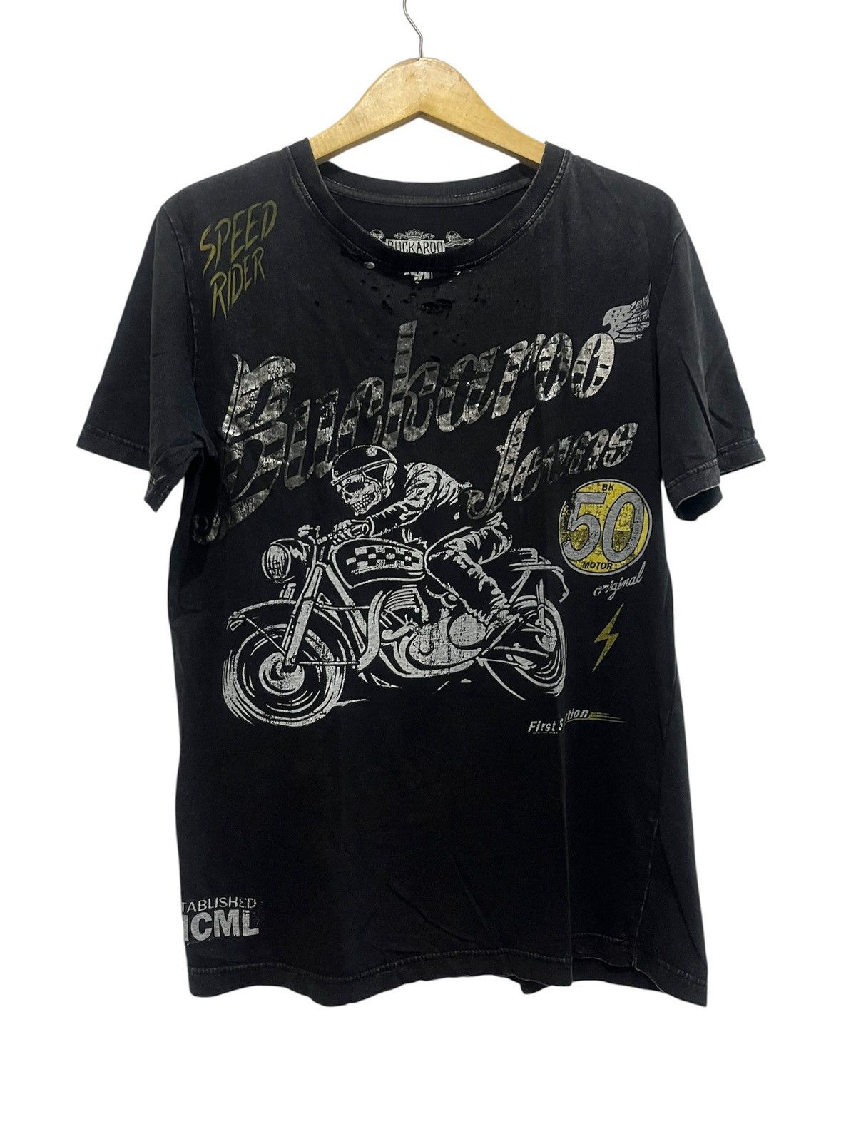 If Six Was Nine Motorcycle Skull Buckaroo T-Shirt Size US M / EU 48-50 / 2 - 1 Thumbnail