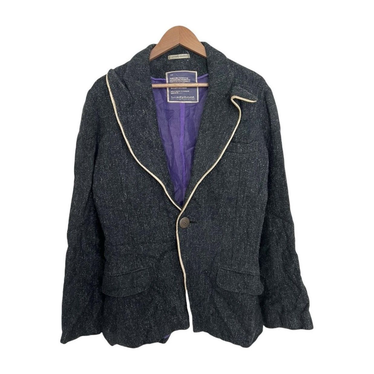 Beauty Beast Beauty beast tweed piping line blazer Size US M / EU 48-50 / 2 - 1 Thumbnail