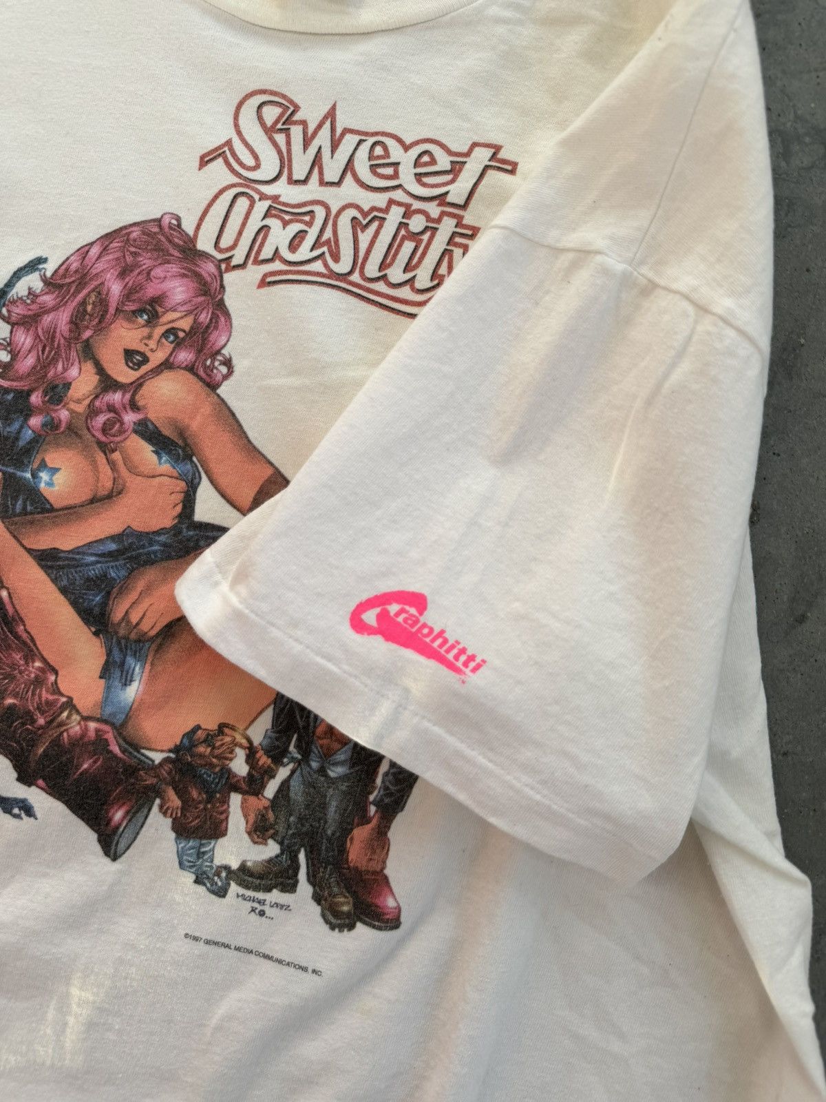 Vintage Sweet Chastity NSFW Comic Promo Tee Penthouse Size US XL / EU 56 / 4 - 4 Thumbnail