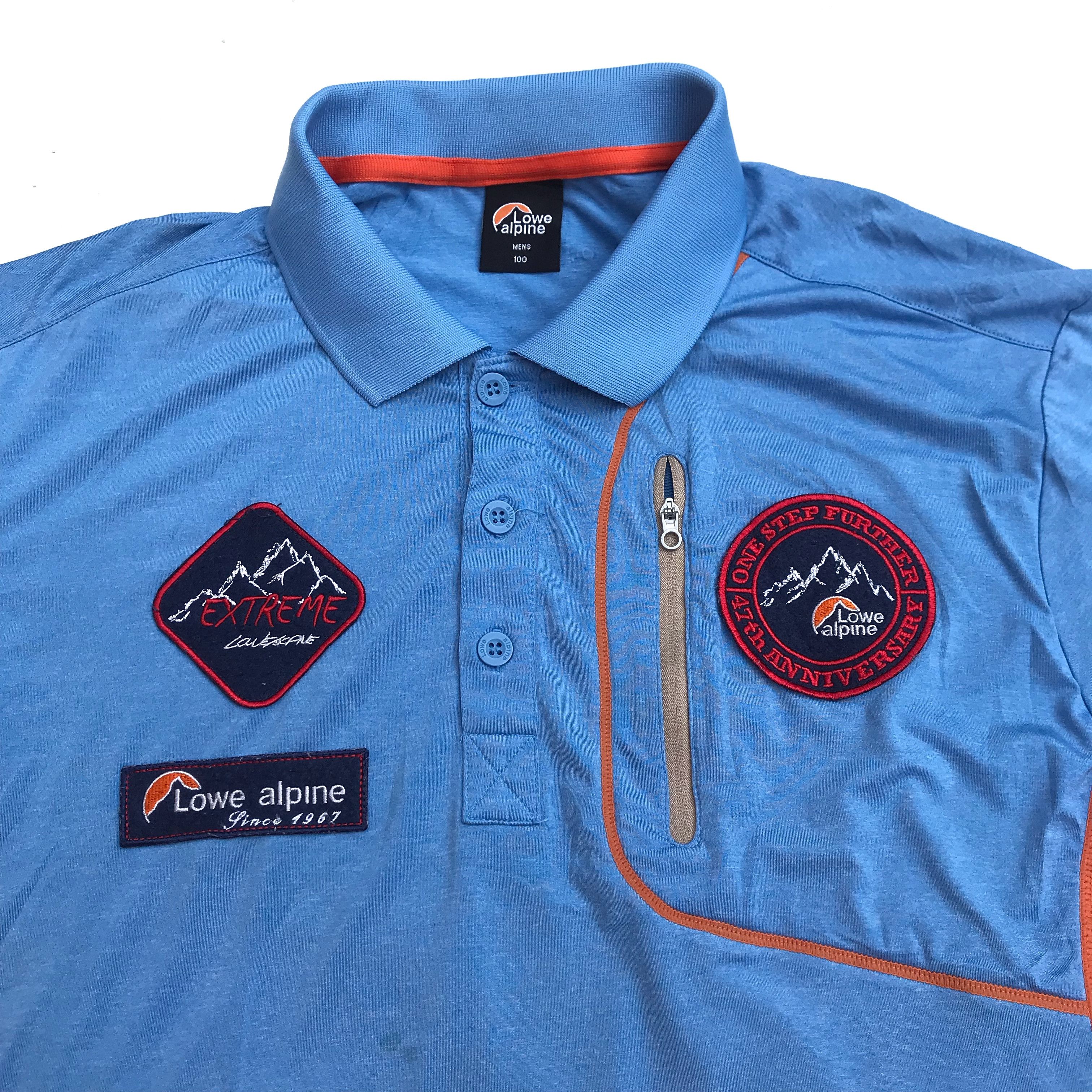 Other Lowe Alpine blue Polo Shirt vintage patch of mountain Size US M / EU 48-50 / 2 - 6 Thumbnail