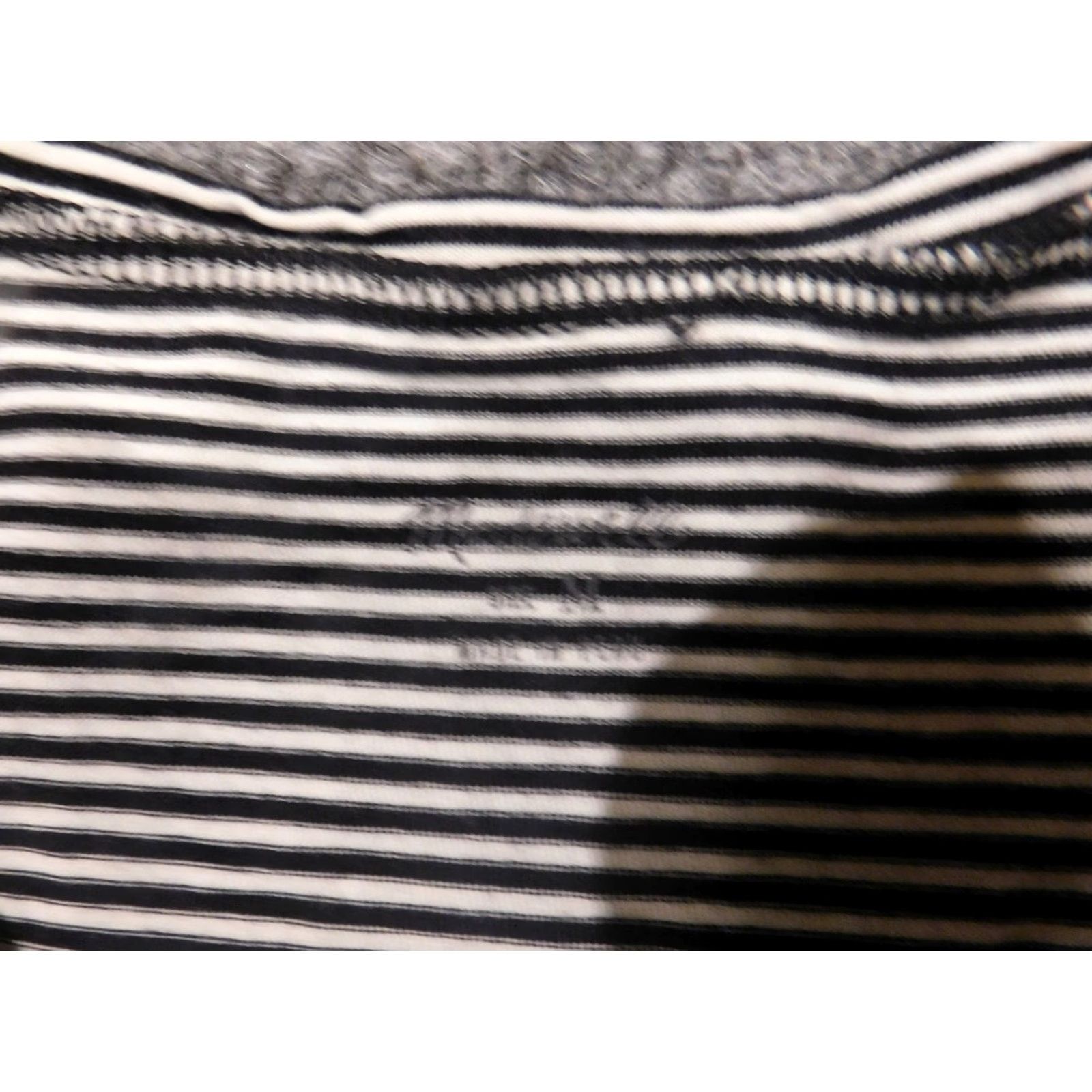 Madewell Madewell Blouse Shirt Women M Black Striped Crew Neck Short Sleeve Pullover Cotton Rayon Ruffle Casual Basic Classic Size M / US 6-8 / IT 42-44 - 5 Thumbnail