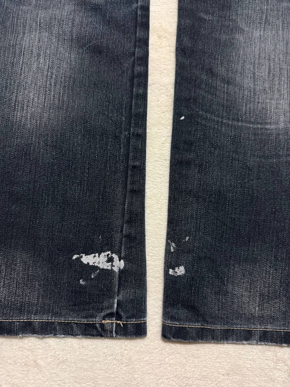 Japanese Brand GRUNGE CRAZY Japanese Thrashed Distressed Slim Skinny Jean Size US 33 - 23 Thumbnail