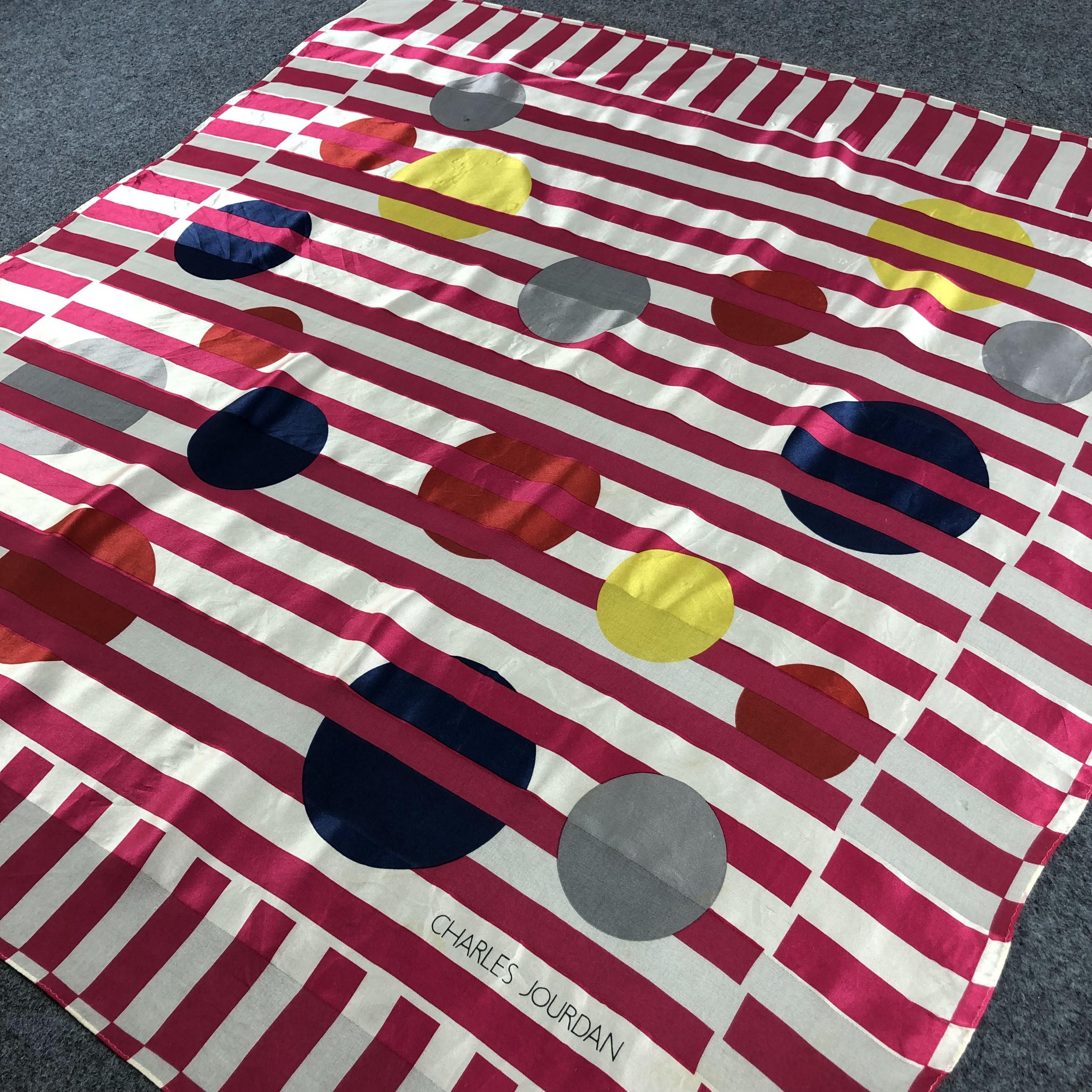 Charles Jourdan Vintage Charles Jourdan Polkadots Silk Scarf M360 Size ONE SIZE - 3 Thumbnail