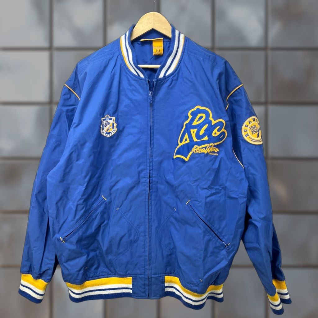 Rocawear VINTAGE Rocawear Varsity Jacket Zip Up L Large 90s Blue Nylon Men Size US L / EU 52-54 / 3 - 1 Thumbnail