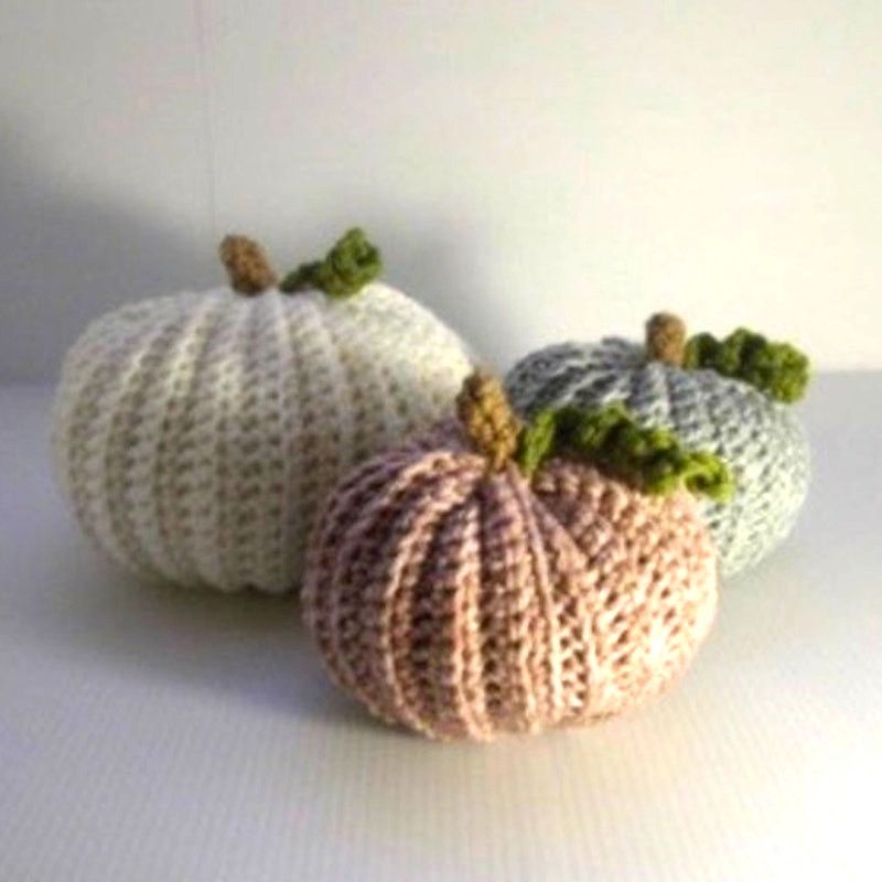 Handmade NWT Handmade Crocheted Pumpkin Set of 3 by Dawny Size ONE SIZE - 1 Thumbnail