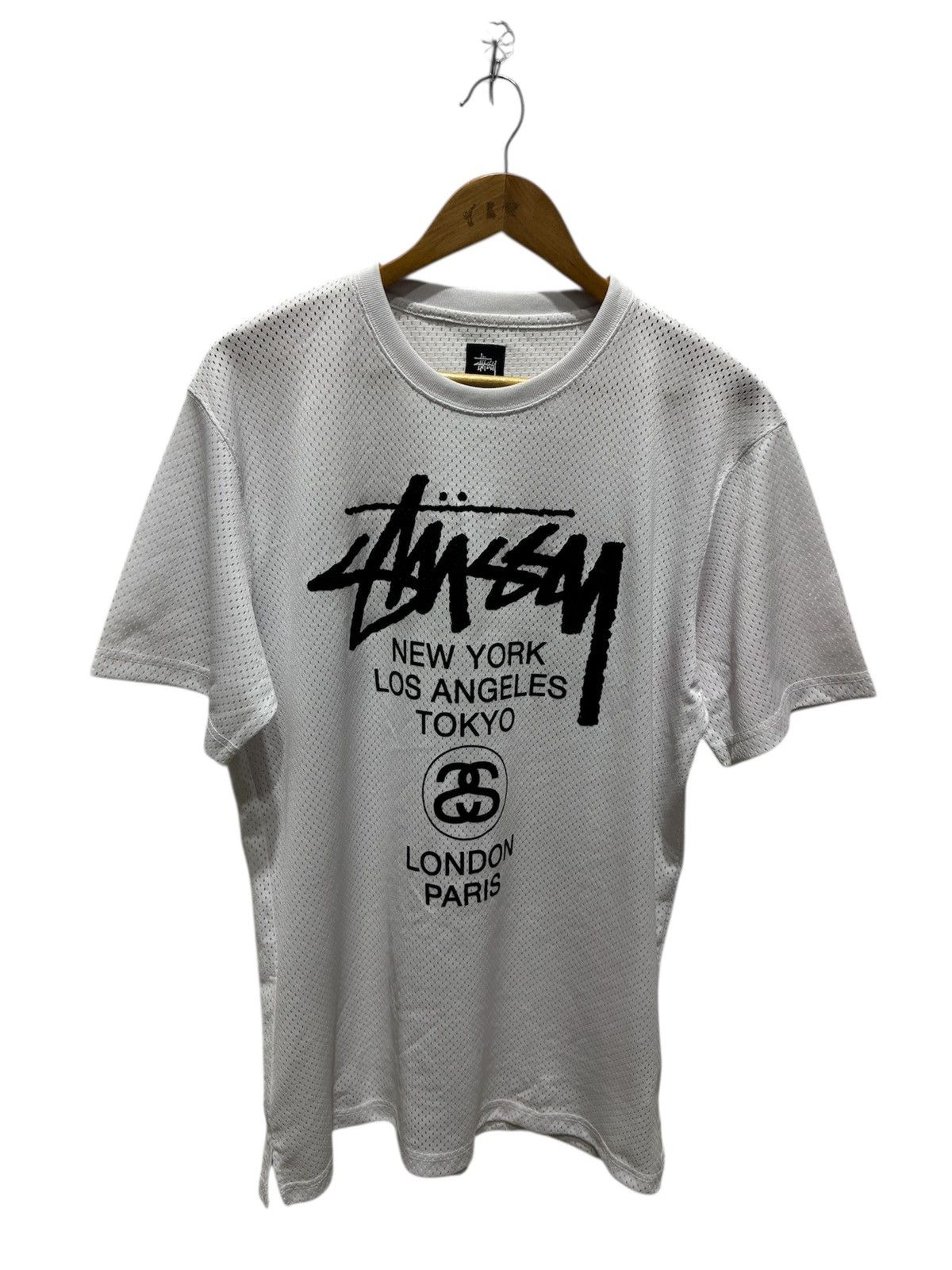 Other Stussy Jersey Big Logo White Hip Hop Style Size US XL / EU 56 / 4 - 1 Thumbnail