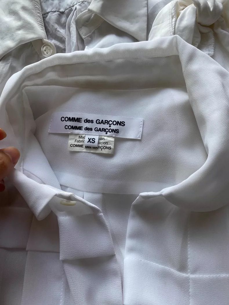 Comme des Garcons Comme Des Garcons Shirt Irregular Lines White Size XS / US 0-2 / IT 36-38 - 3 Thumbnail
