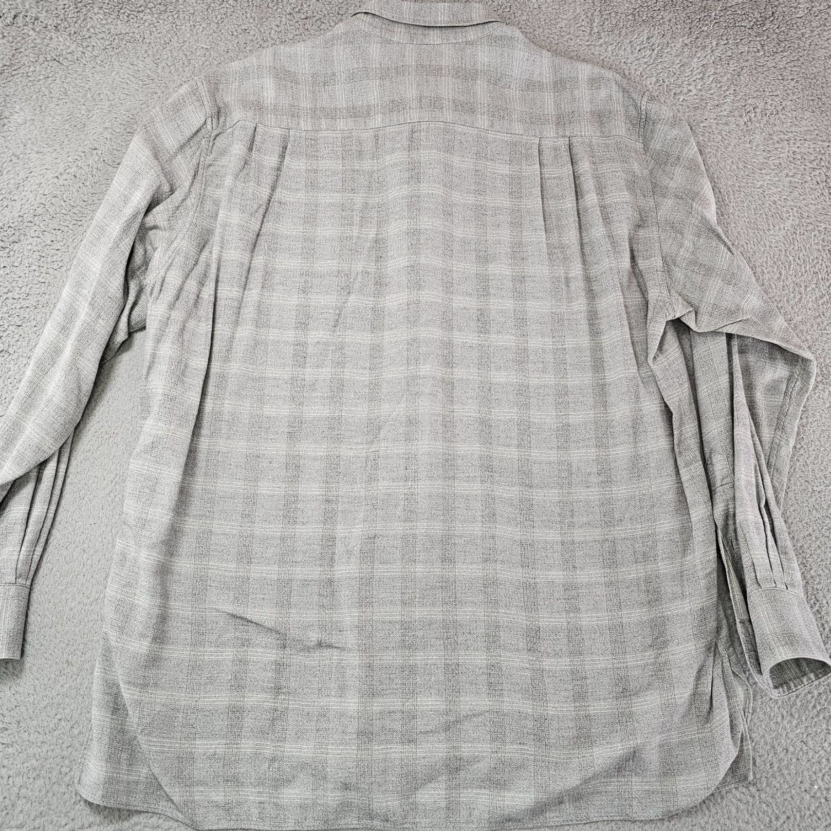 Ermenegildo Zegna Ermenegildo Zegna Shirt Mens XL Gray Plaid Button-Down Long Sleeve Made Italy Size US XL / EU 56 / 4 - 5 Thumbnail