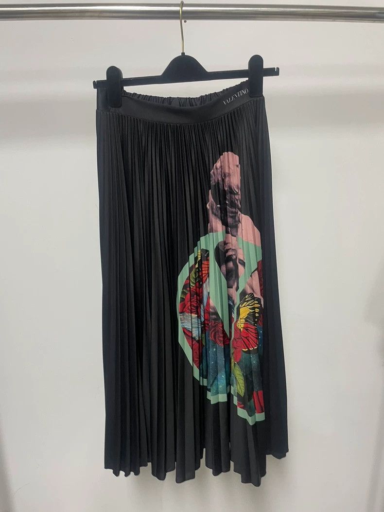Valentino Valentino Pleated printed skirt Size M / US 6-8 / IT 42-44 - 1 Thumbnail