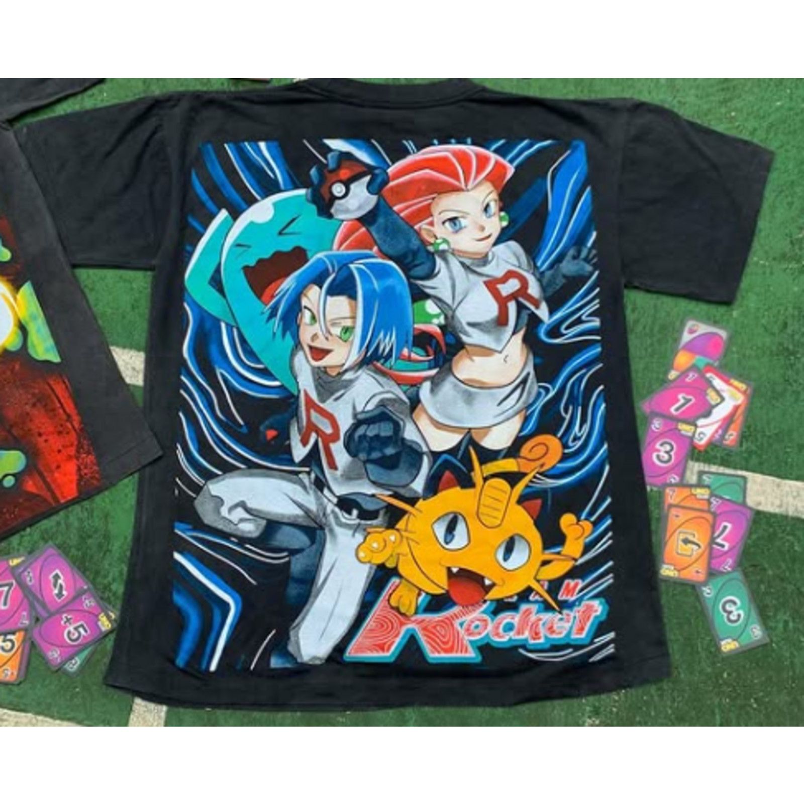 SCOOP Pokemon Pikachu LOVE Analytic T shirt XL Black AOP BOOTLEG Size US XL / EU 56 / 4 - 2 Thumbnail