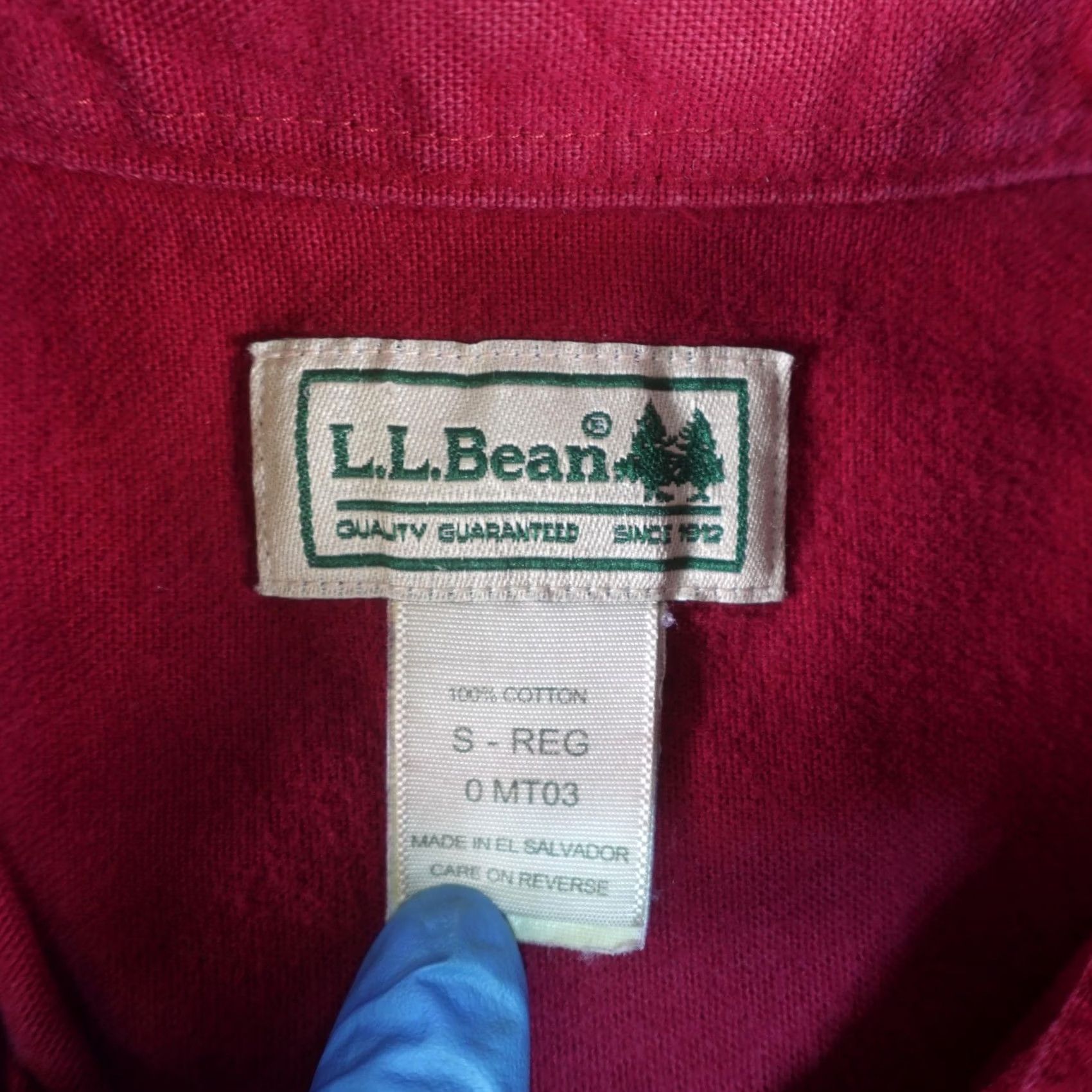 Vintage L.L. Bean Shirt Mens Small Red Brushed Cotton Button-Up Casual Outdoor Fall Navy? Size US S / EU 44-46 / 1 - 3 Thumbnail