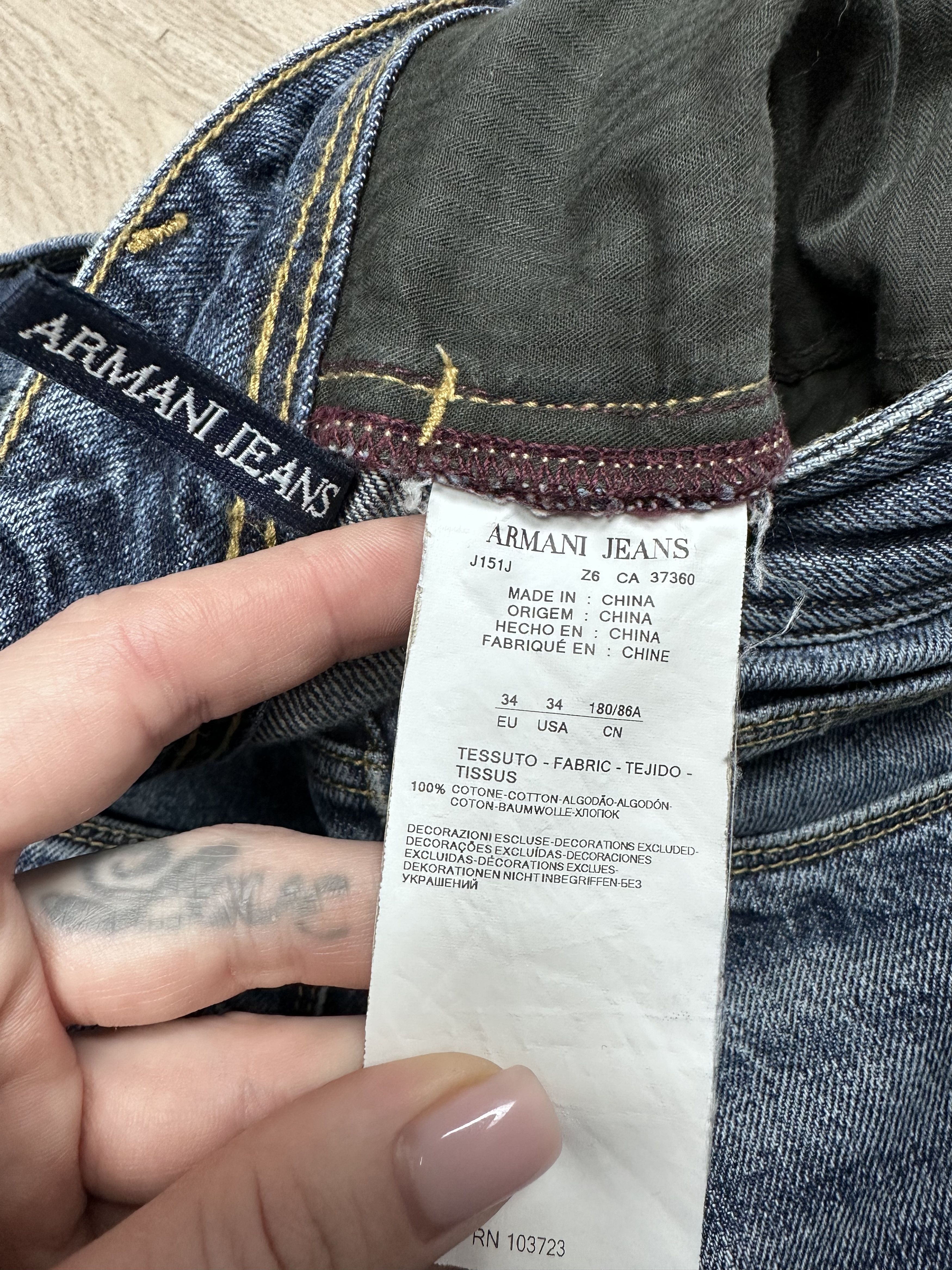 Armani Armani Jeans Vintage Mens Denim Pants Jeans Size US 34 / EU 50 - 5 Thumbnail