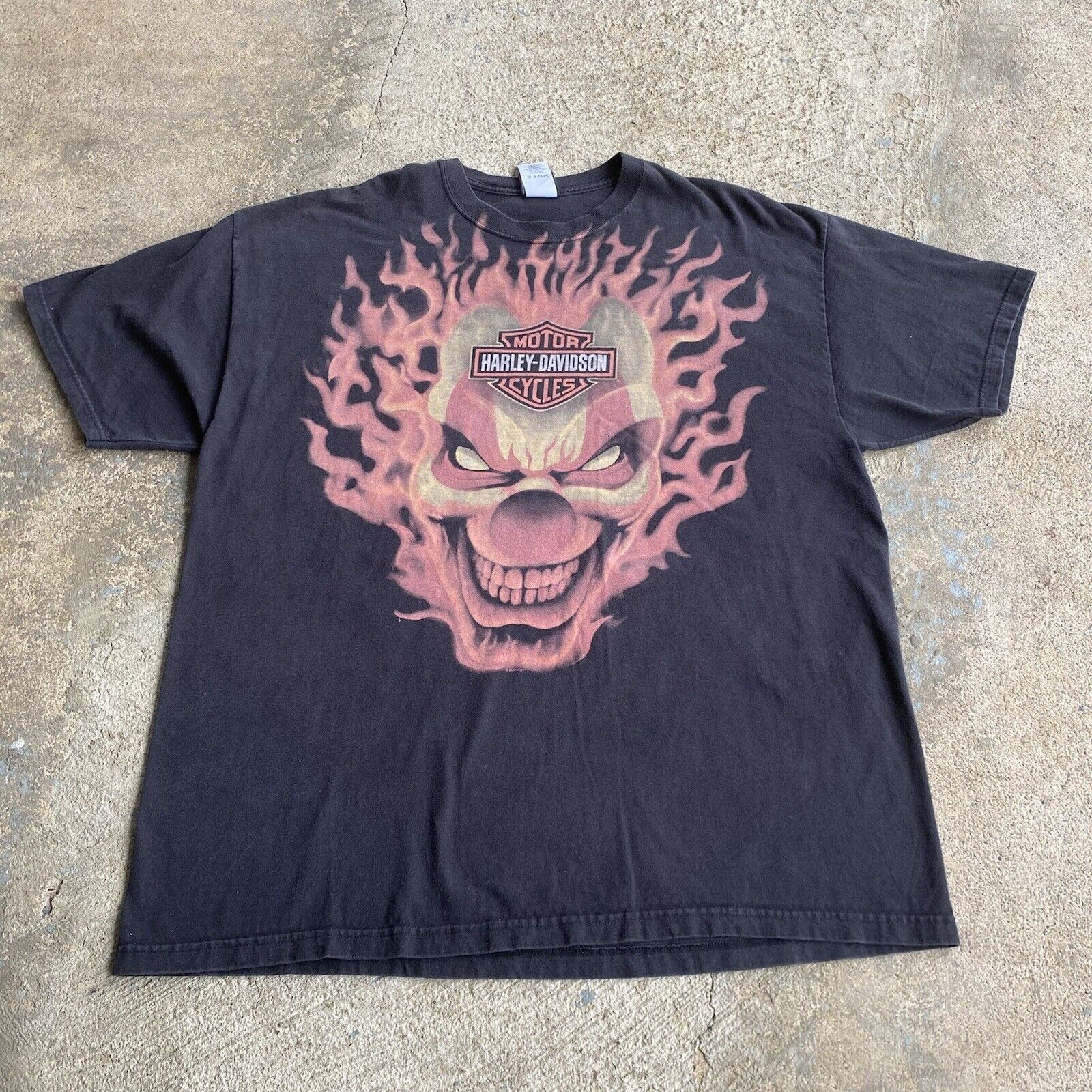Harley Davidson Vintage Y2K Harley Davidson Clown Double Sided Shirt Size US XXL / EU 58 / 5 - 2 Thumbnail