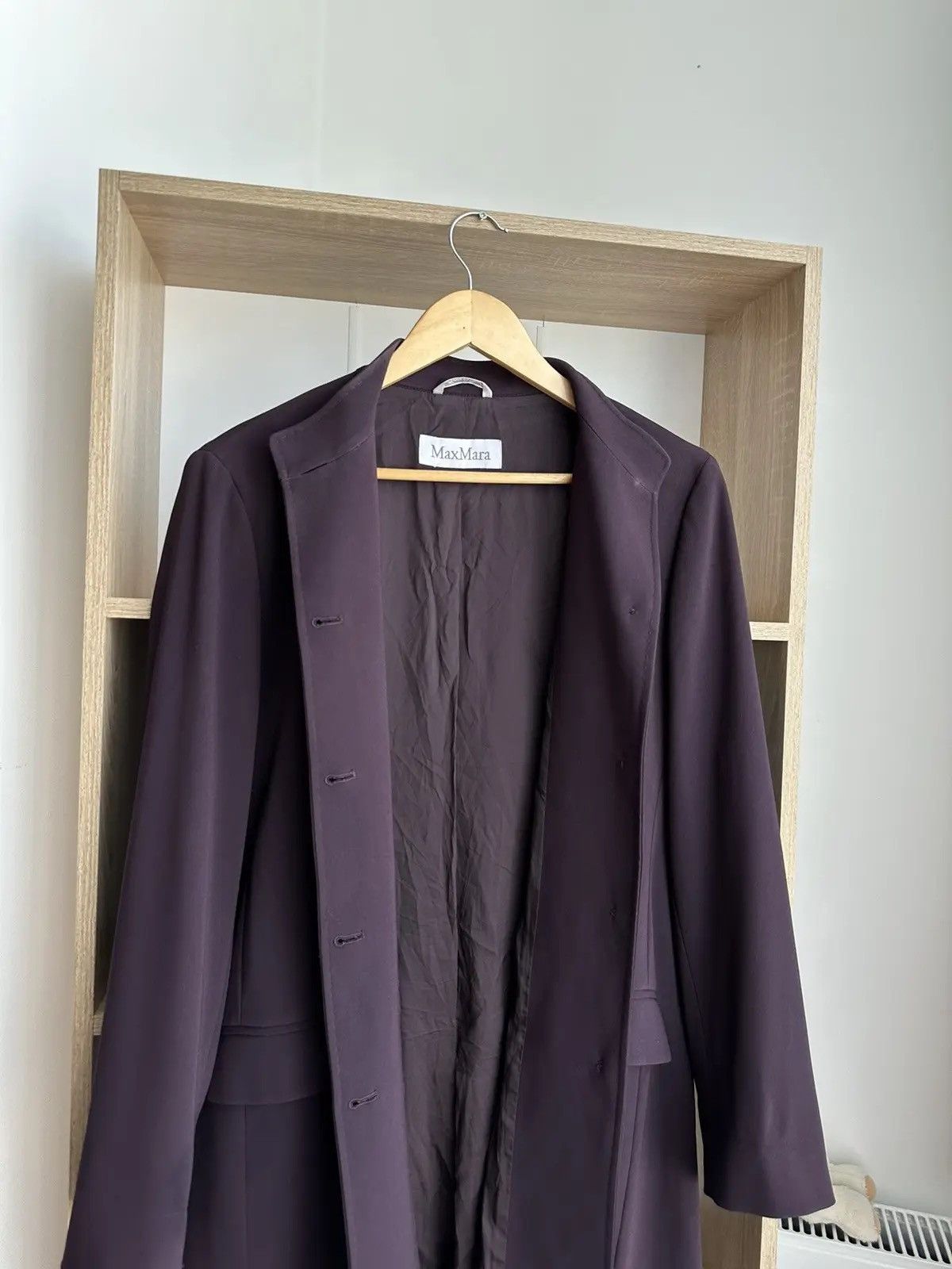 Max Mara × Vintage Vintage Max Mara Coat Violet Light Size 42 Size M / US 6-8 / IT 42-44 - 23 Thumbnail