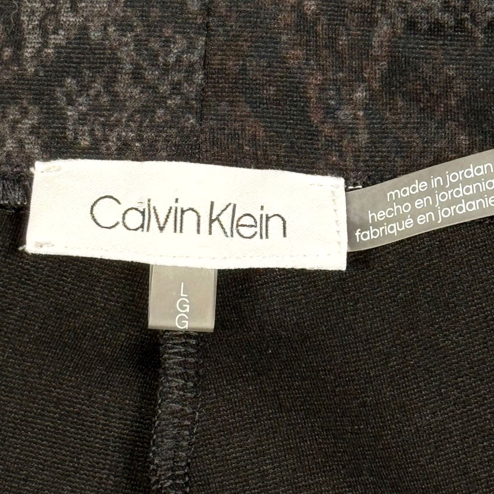 Calvin Klein Calvin Klein Leggings Snake Print Jegging Stretch Black Gray Brown Womens L Size 36" / US 14 / IT 50 - 6 Thumbnail