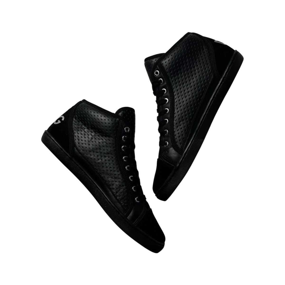 Dolce & Gabbana 2000s Dolce & Gabbana Perforated Hi-Top Court Sneakers Size US 8 / EU 41 - 7 Thumbnail