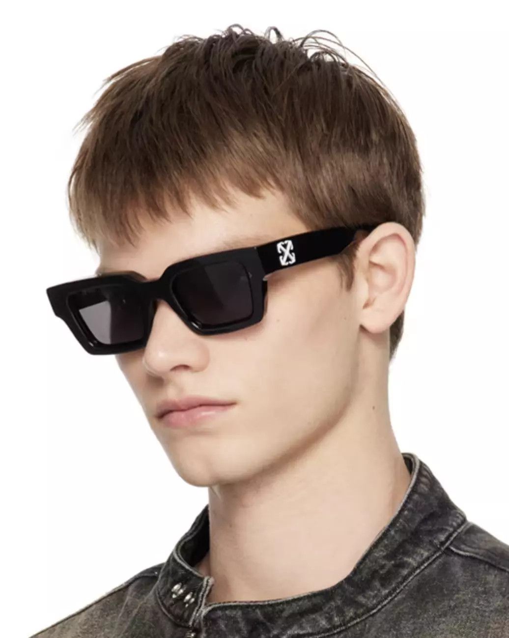 Off-White NEW OFF-WHITE OERI126S24PLA0011007 Virgil Black Dark Grey Size ONE SIZE - 6 Thumbnail