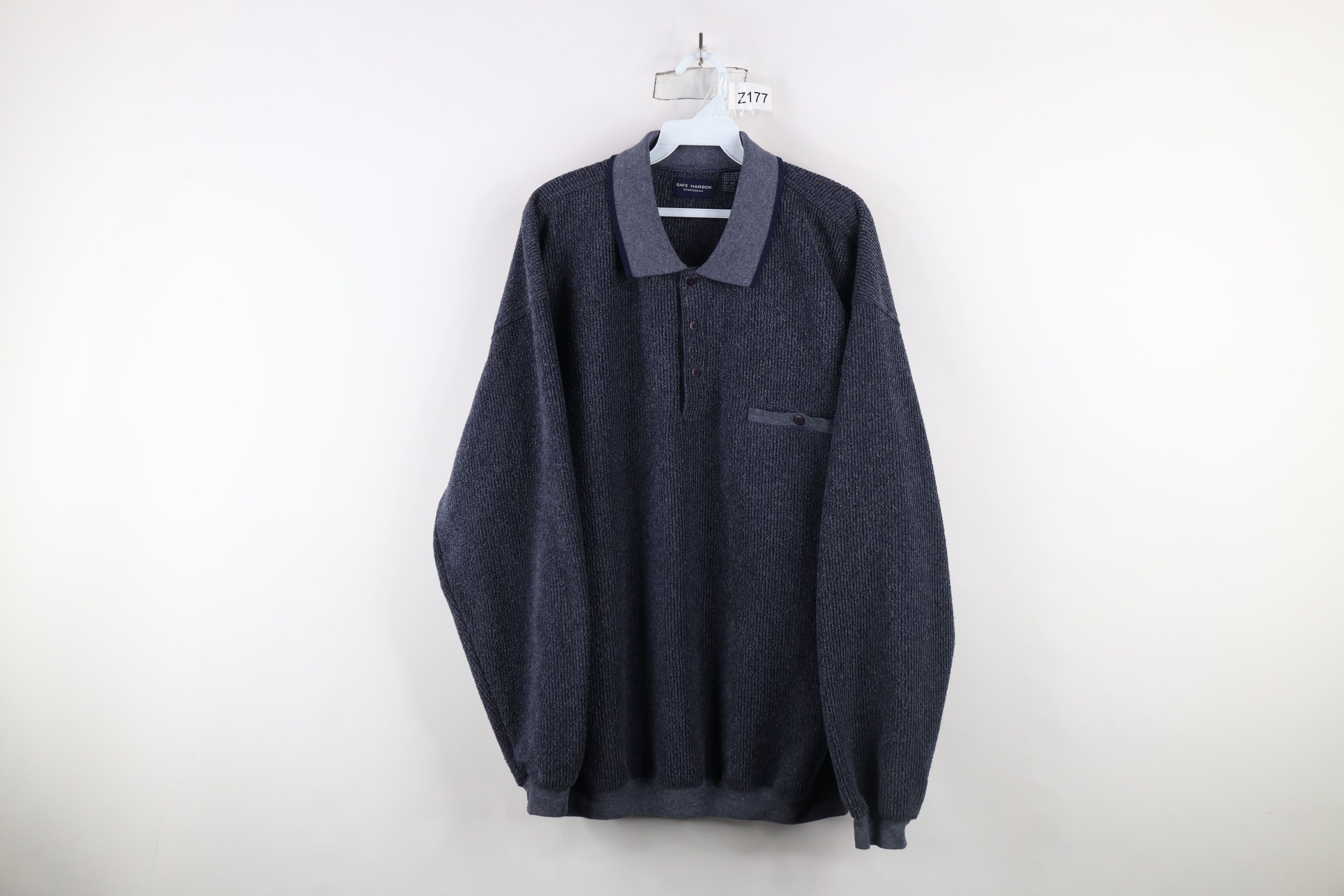 Vintage Vintage 90s Streetwear Fleece Collared Pullover Sweater Size US XXL / EU 58 / 5 - 1 Thumbnail