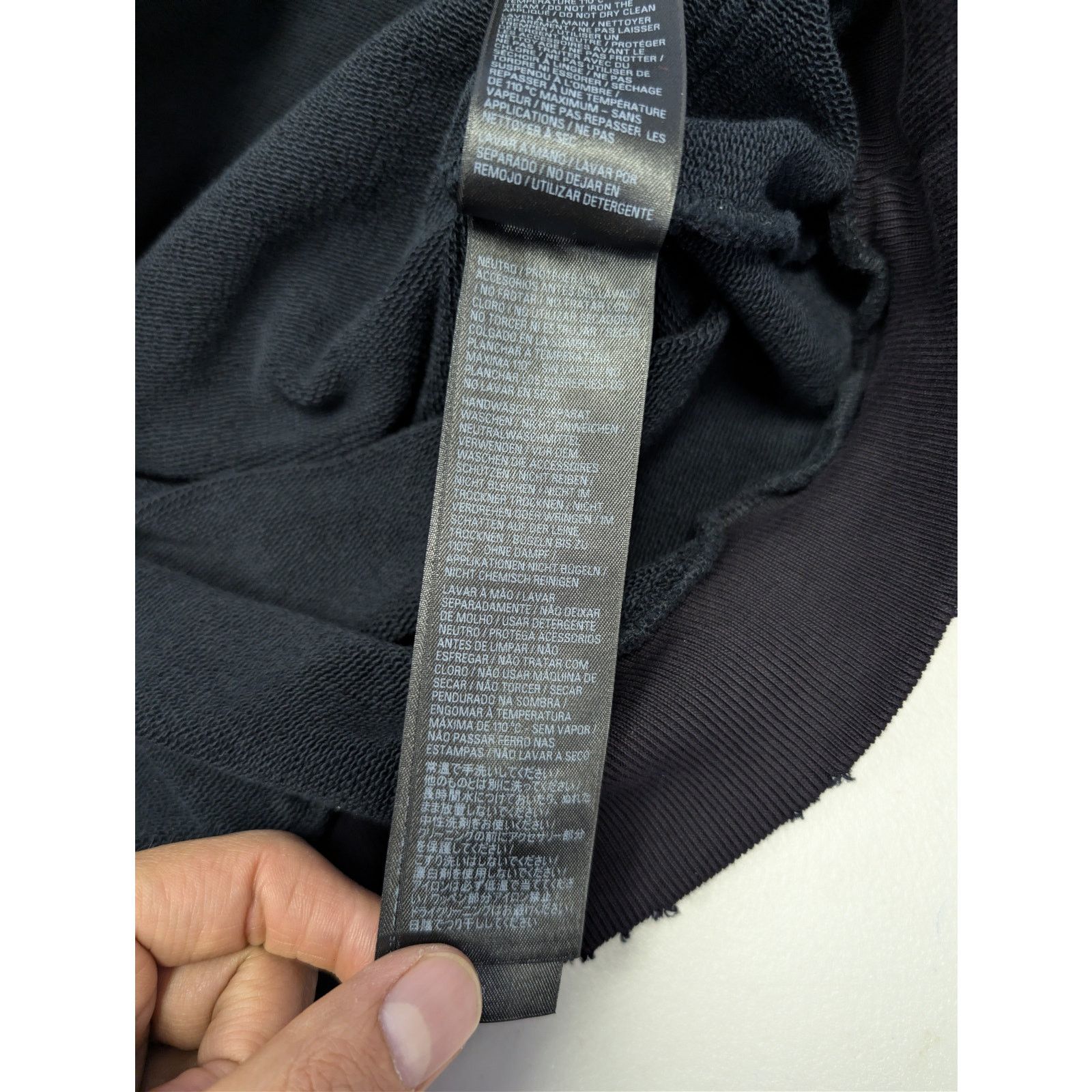 Balenciaga o1rshd1 Pierced Round Hoodie in Washed Black Size US M / EU 48-50 / 2 - 20 Thumbnail