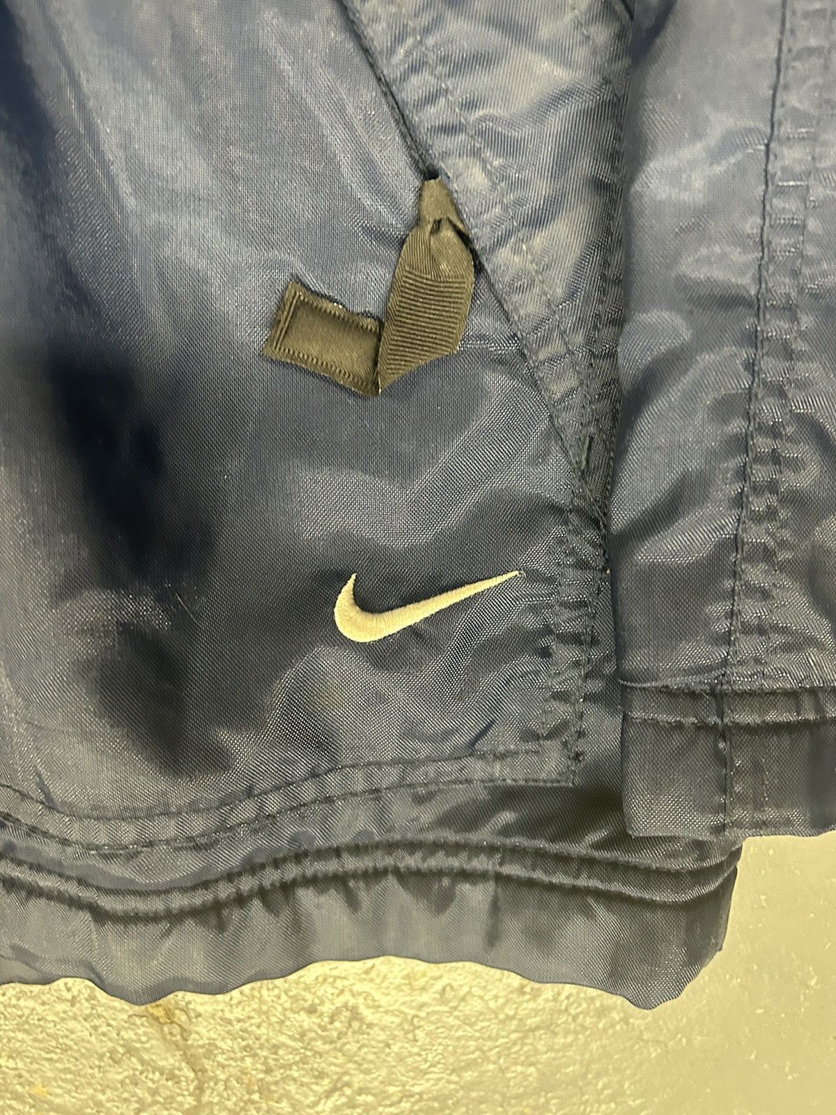 Nike × Vintage Crazy Vintage Y2K Navy Nike Fleece Lined Essential Jacket Size US S / EU 44-46 / 1 - 3 Thumbnail