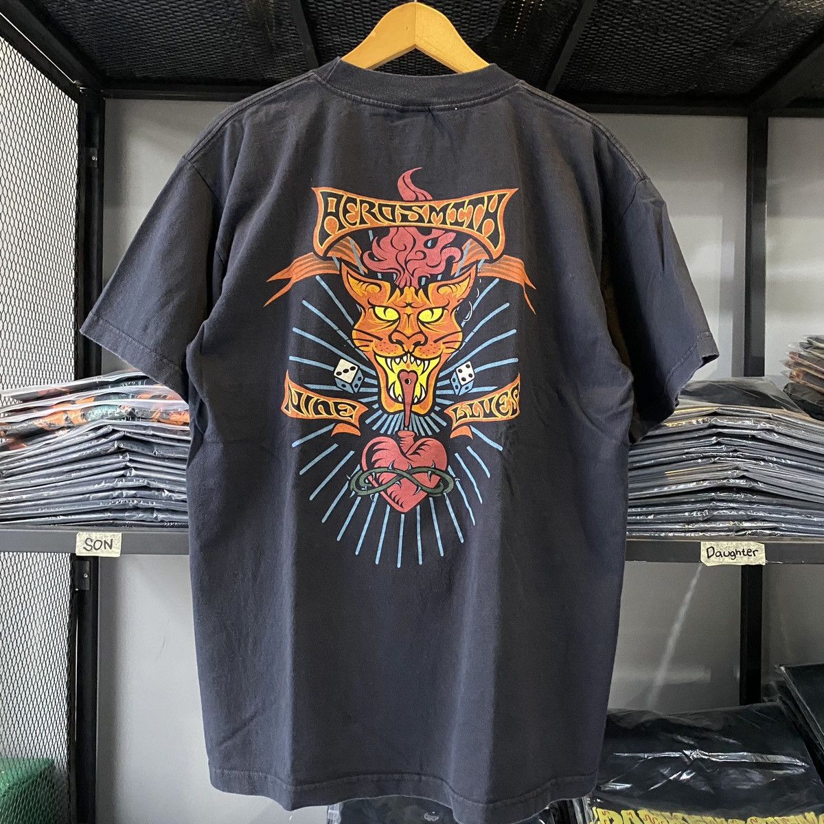 Band Tees × Vintage Vintage 1997 Aerosmith Nine Lives Tour T-Shirt Size US L / EU 52-54 / 3 - 11 Thumbnail