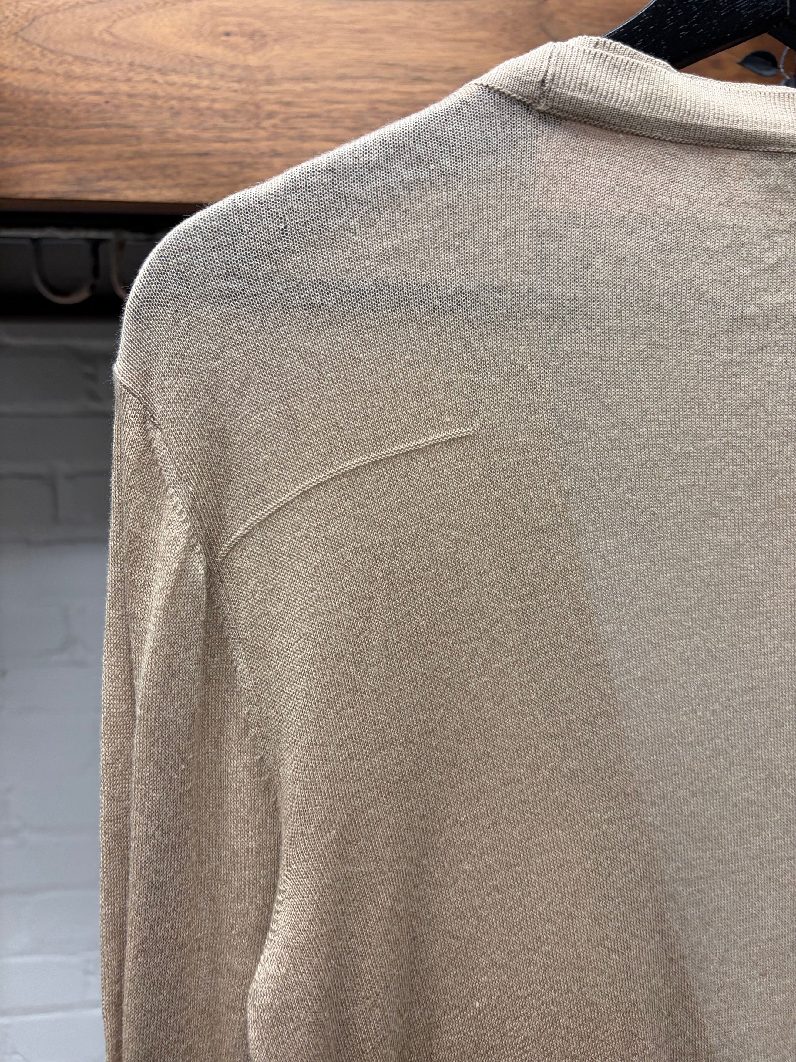Dior SS2010 Dior Homme Mesh Layered Tan Knit Cardigan Size US M / EU 48-50 / 2 - 5 Thumbnail