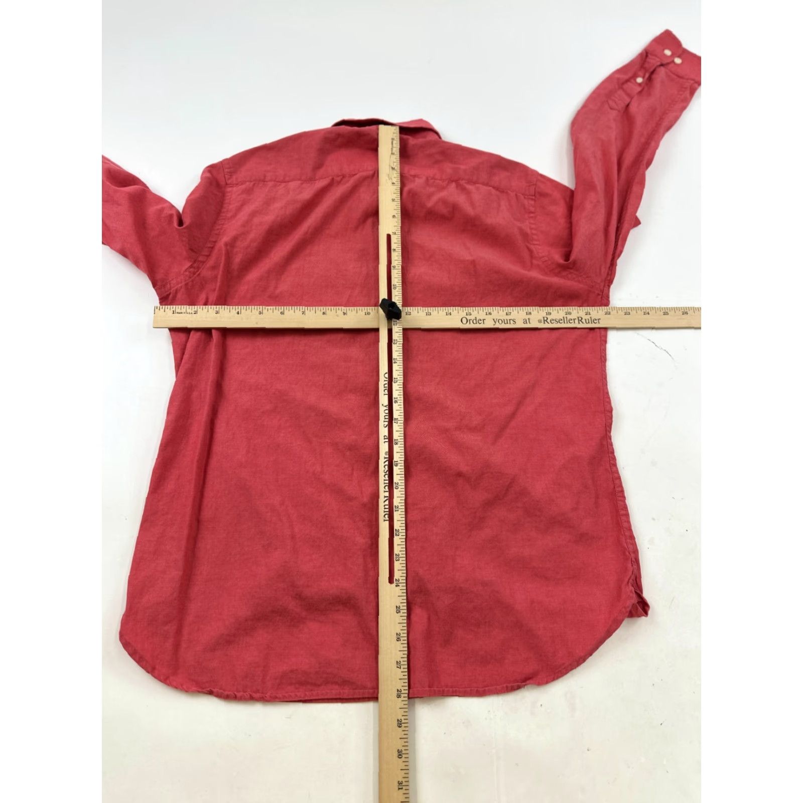 Banana Republic Banana Republic Shirt Mens Medium Red Classic Long Sleeve Collared Button Down Size US M / EU 48-50 / 2 - 7 Thumbnail