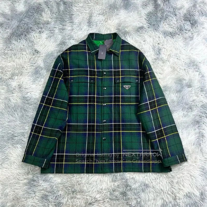 Other Prada Green Plaid Overshirt for Men. Size US XL / EU 56 / 4 - 1 Thumbnail