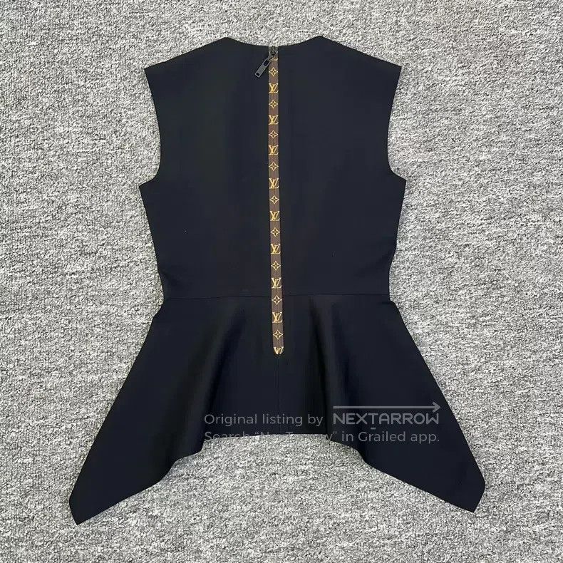 Louis Vuitton Louis Vuitton Old Flower Patchwork Black Ruffle vest Size XS / US 0-2 / IT 36-38 - 2 Thumbnail