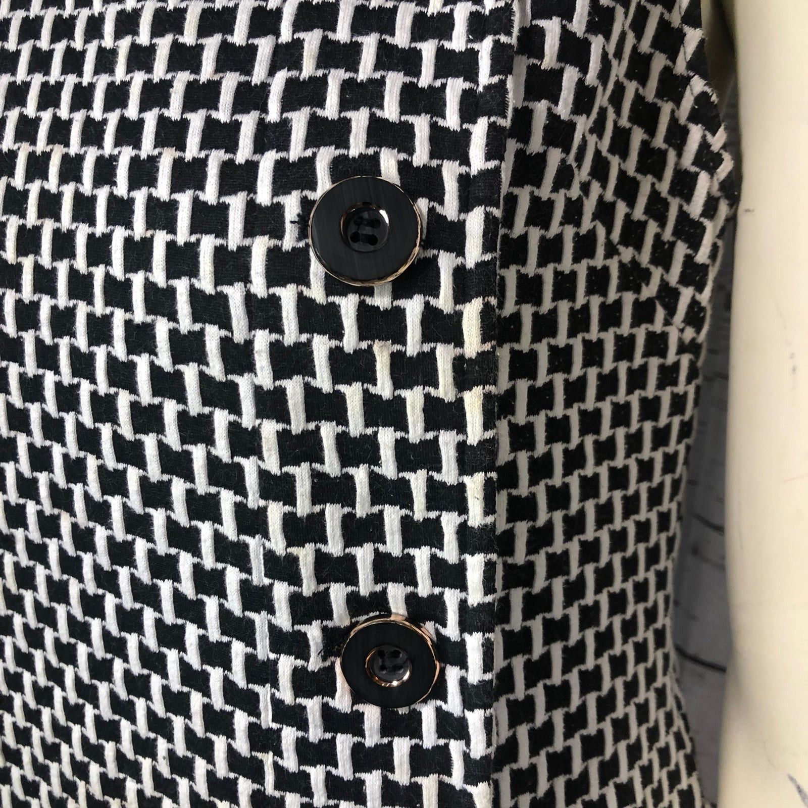Anthropologie Anthropologie Tabitha sleeveless 70s style dress black cream Size S / US 4 / IT 40 - 10 Thumbnail