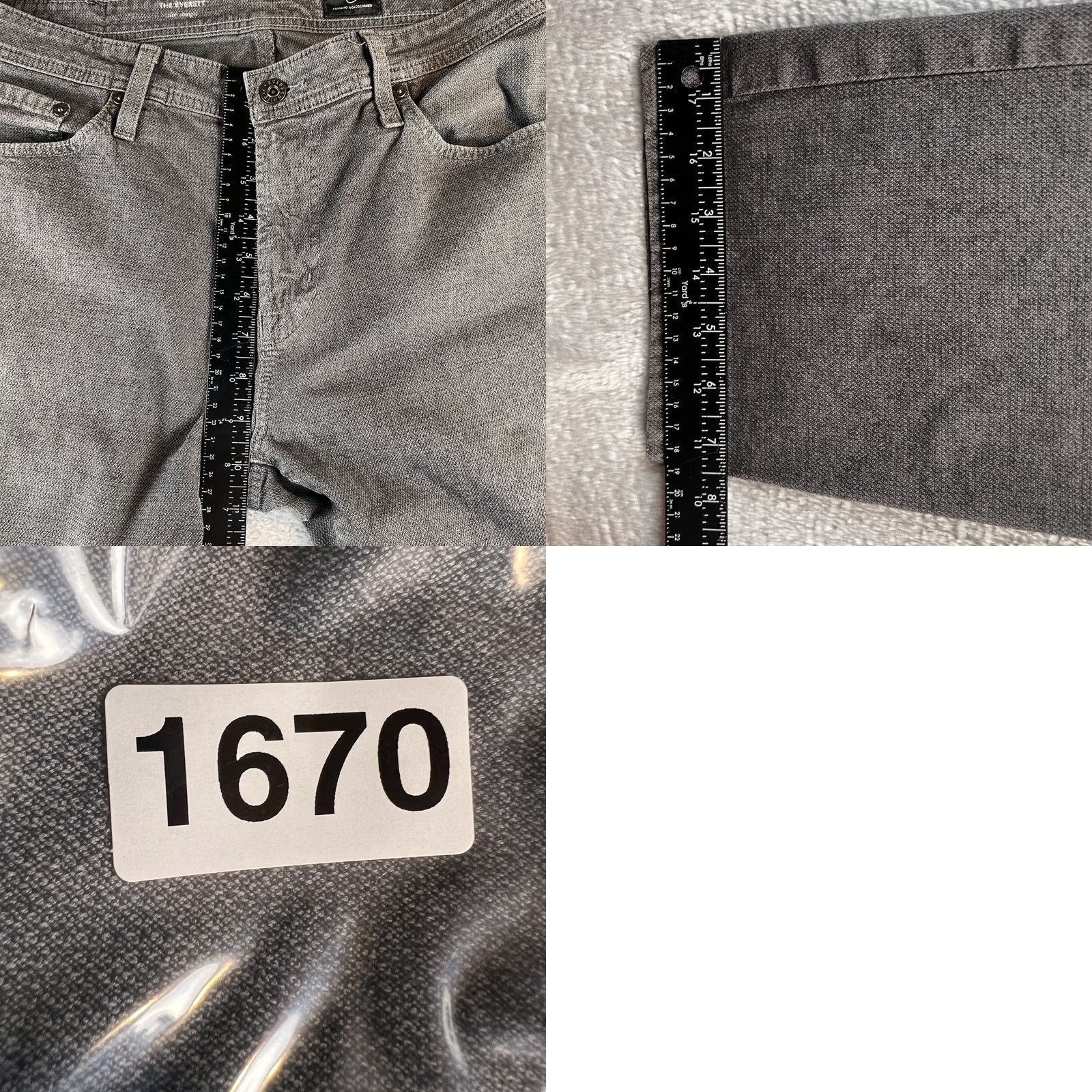 Vintage AG Adriano Goldschmied Everett Slim Jeans Mens 32x34 Gray Slim Distressed 5-Pocket Denim Size US 32 / EU 48 - 8 Thumbnail