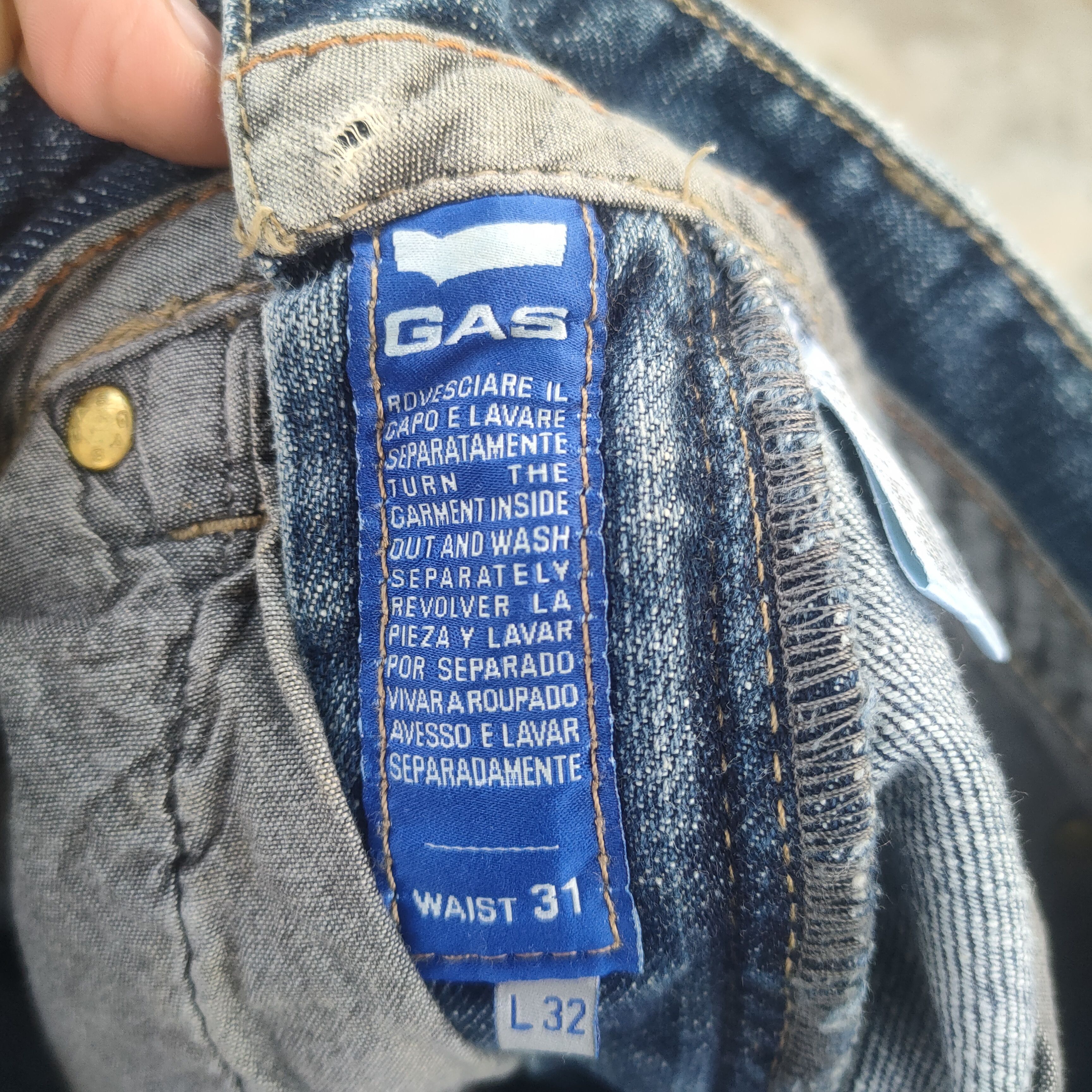 GAS × Jean × Vintage VINTAGE GAS FADED JEANS DENIM PANTS Size US 31 - 13 Thumbnail