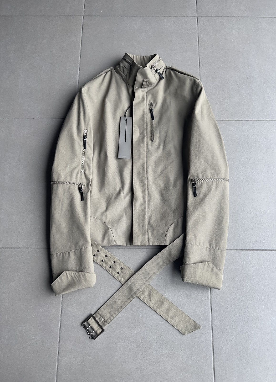 Dior × Hedi Slimane Dior Homme SS03 “Follow me” belted rider moto jacket Size US M / EU 48-50 / 2 - 2 Thumbnail