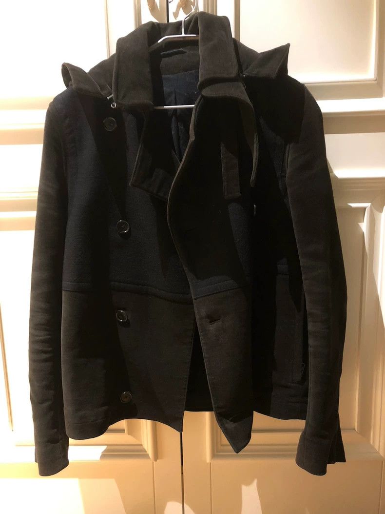 Ann Demeulemeester Ann Demeulemeester Double-Breasted Hooded Coat Size US XXS / EU 40 - 1 Thumbnail
