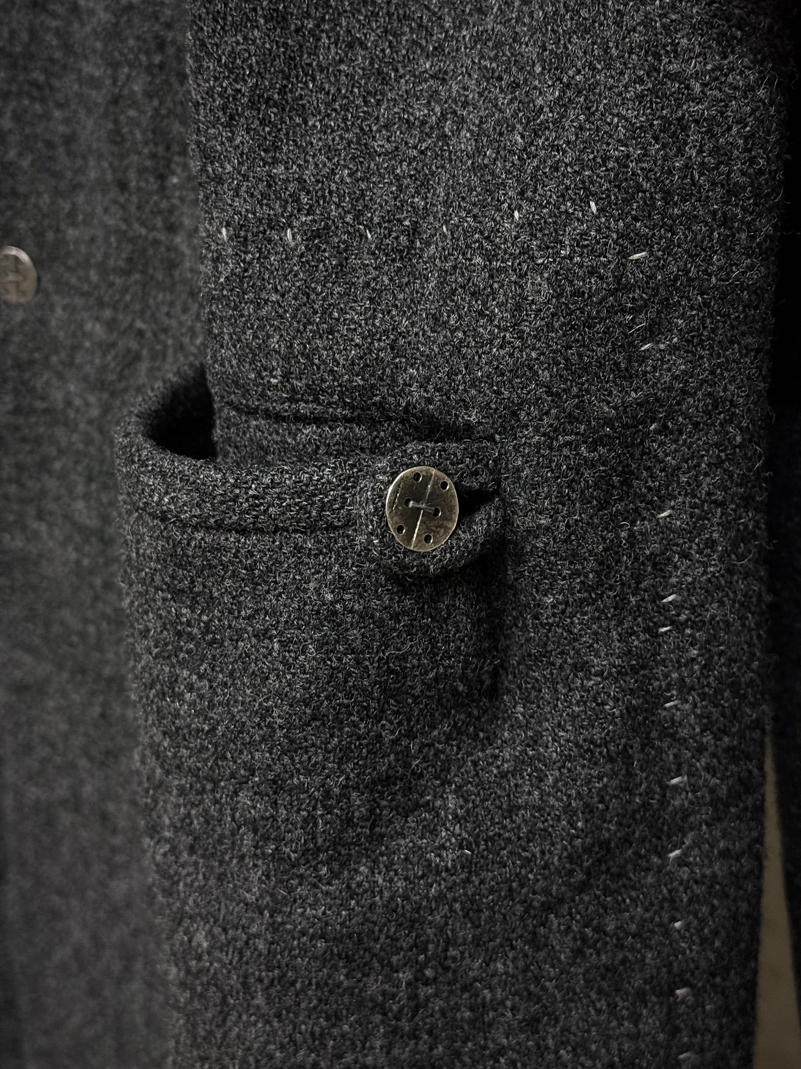 Taichi Murakami Taichi Murakami Cashmere Tweed High Neck Coat Size US M / EU 48-50 / 2 - 6 Thumbnail